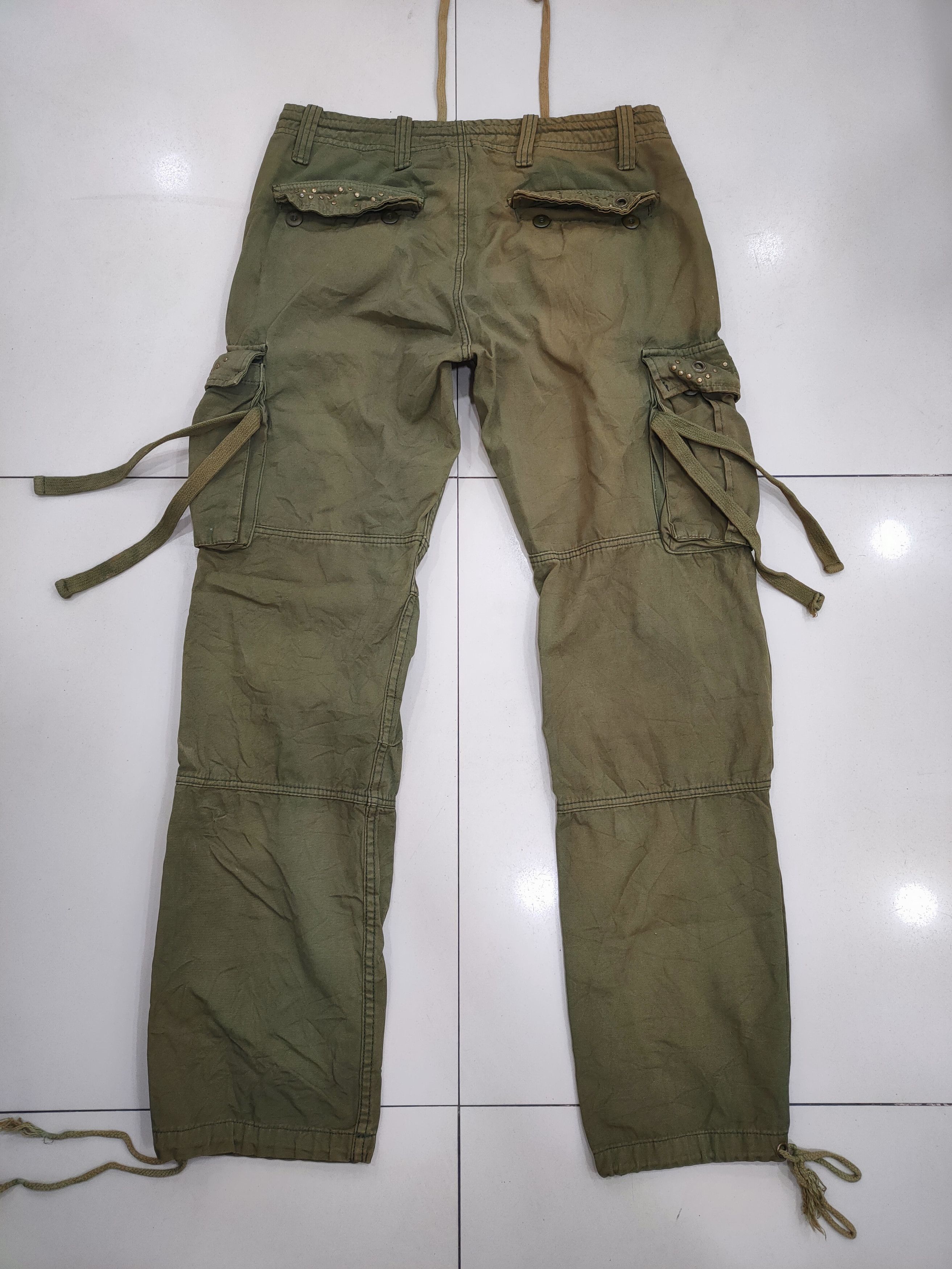 Japanese Brand VINTAGE FADED BONDAGE CARGO PANTS Size US 32 / EU 48 - 3 Thumbnail