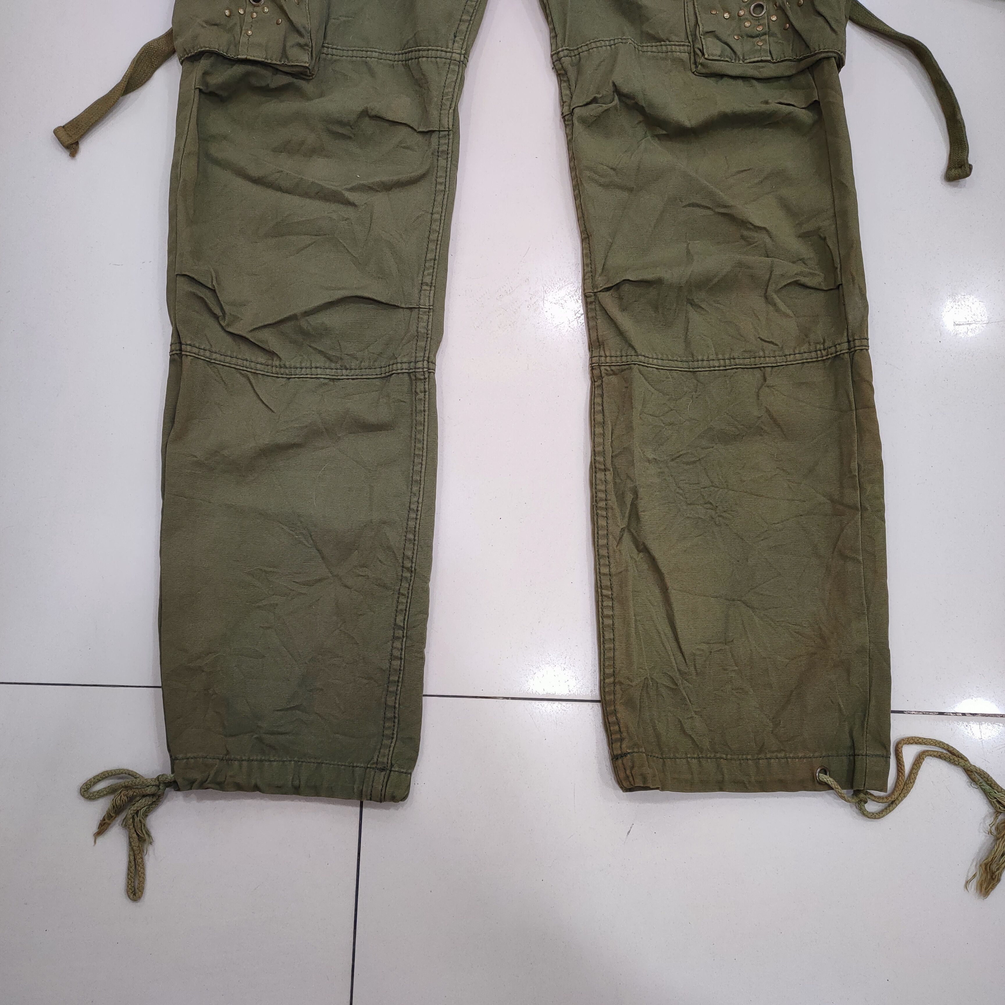 Japanese Brand VINTAGE FADED BONDAGE CARGO PANTS Size US 32 / EU 48 - 6 Thumbnail