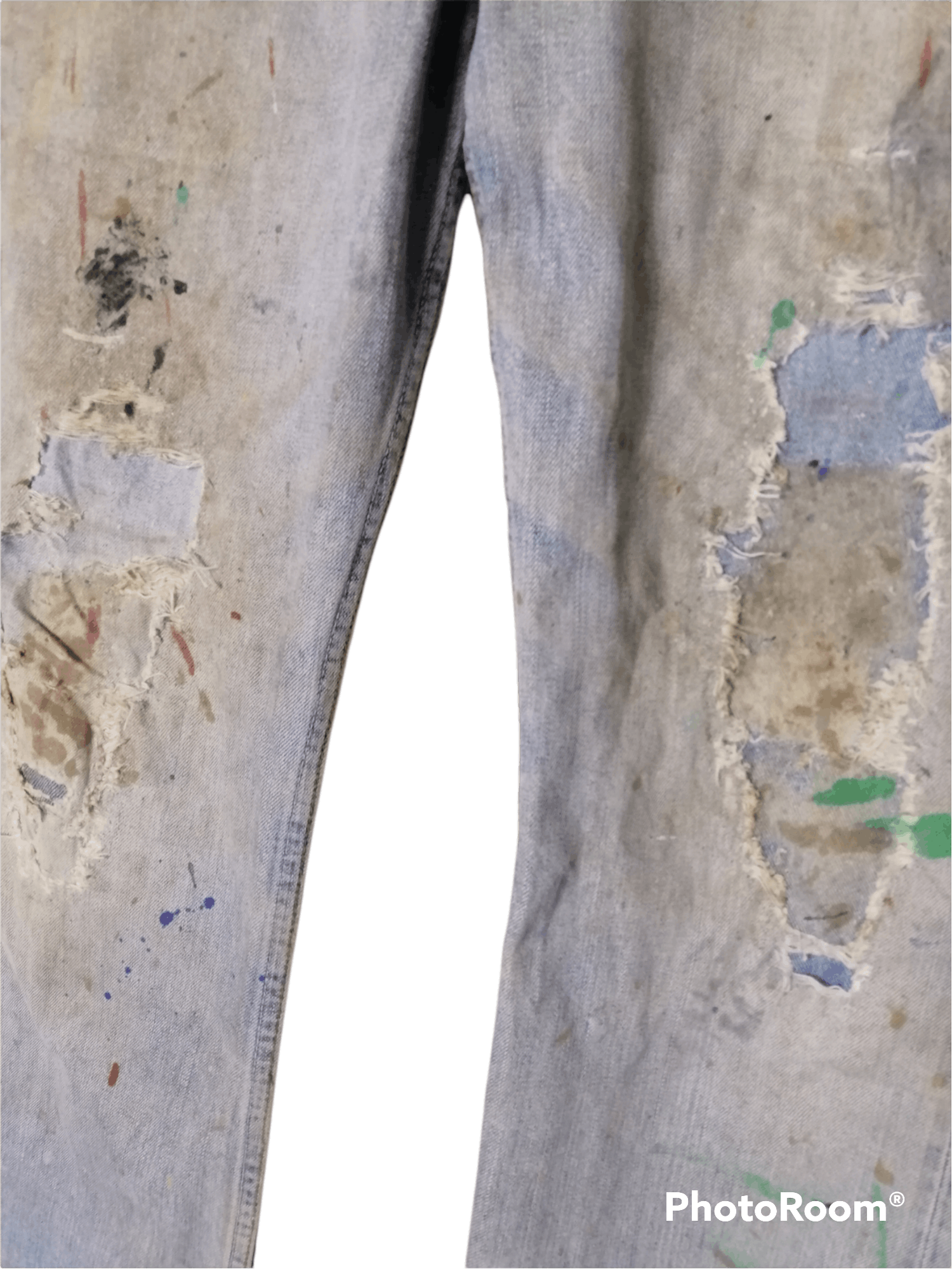 Levi's Vintage Clothing Levi’s 517 Painted Distressed Patches Boro Ripped Destroy Size US 34 / EU 50 - 3 Thumbnail