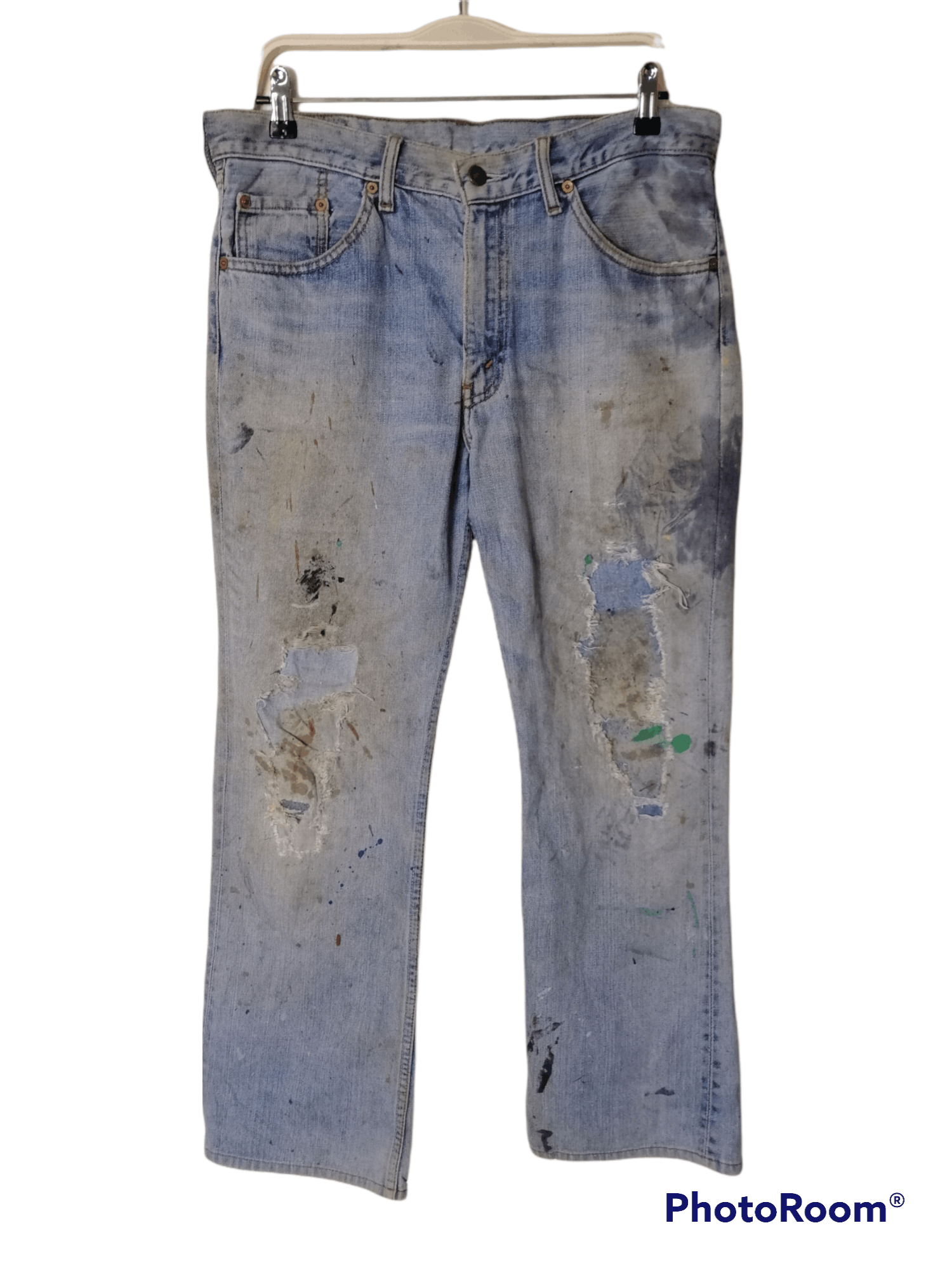 Levi's Vintage Clothing Levi’s 517 Painted Distressed Patches Boro Ripped Destroy Size US 34 / EU 50 - 1 Thumbnail