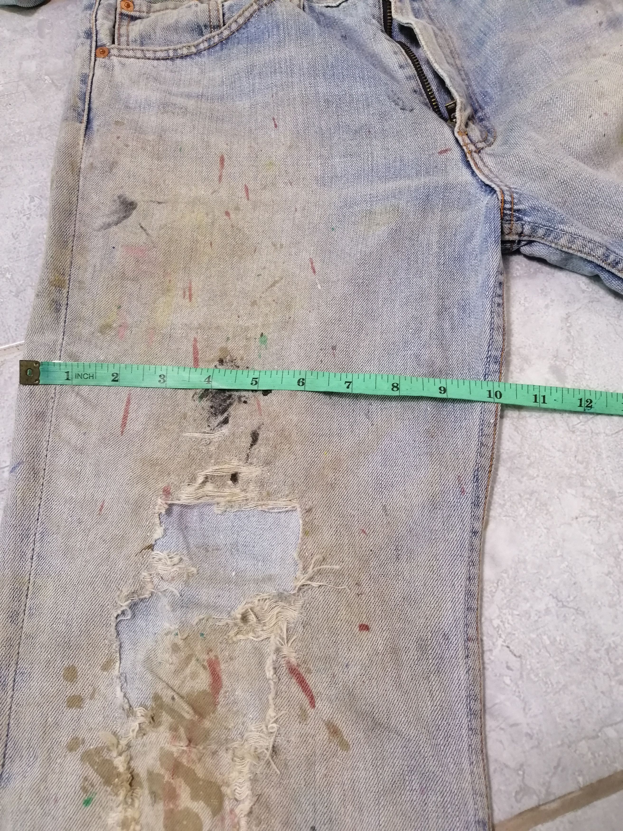 Levi's Vintage Clothing Levi’s 517 Painted Distressed Patches Boro Ripped Destroy Size US 34 / EU 50 - 10 Thumbnail