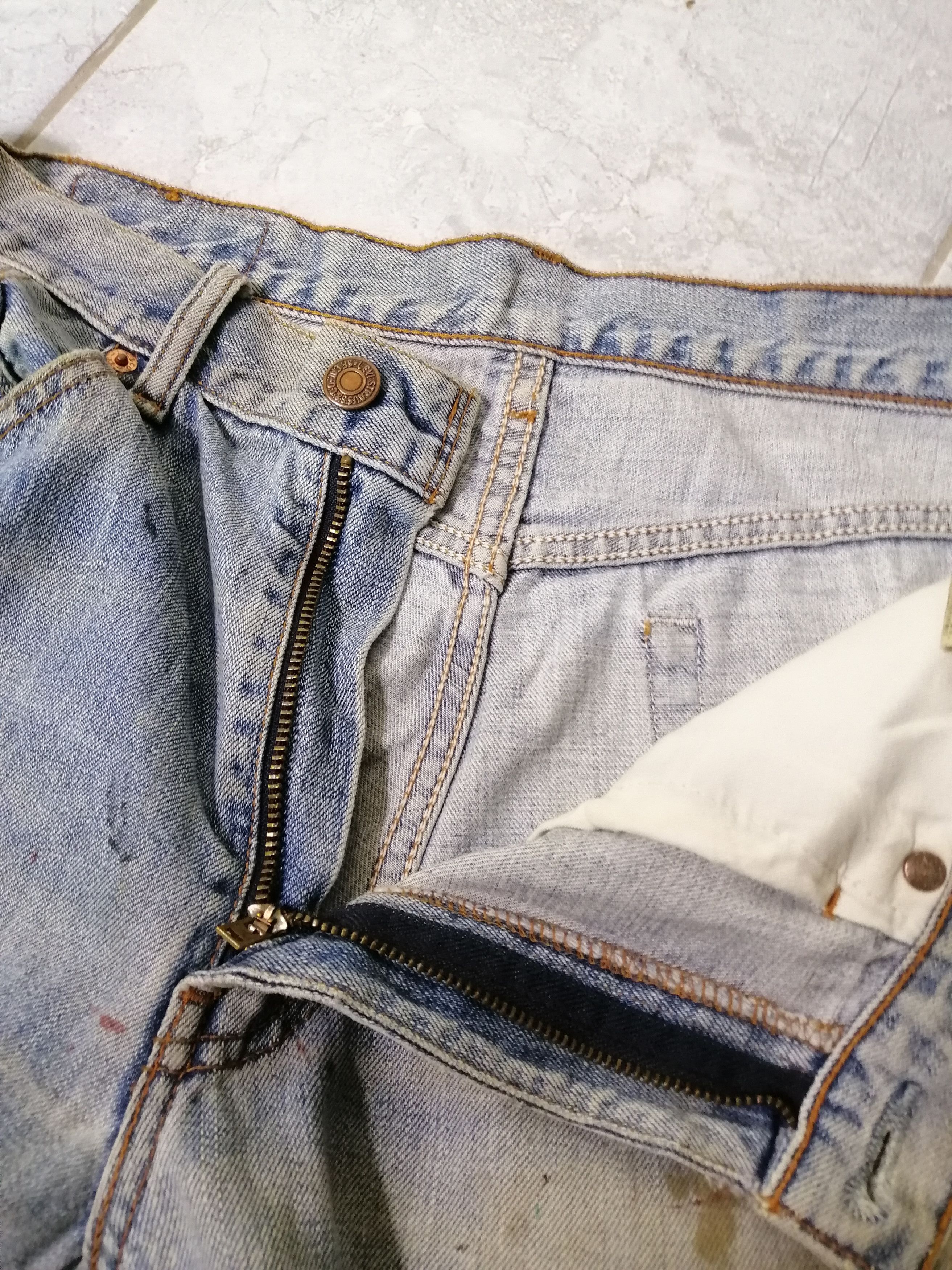 Levi's Vintage Clothing Levi’s 517 Painted Distressed Patches Boro Ripped Destroy Size US 34 / EU 50 - 6 Thumbnail