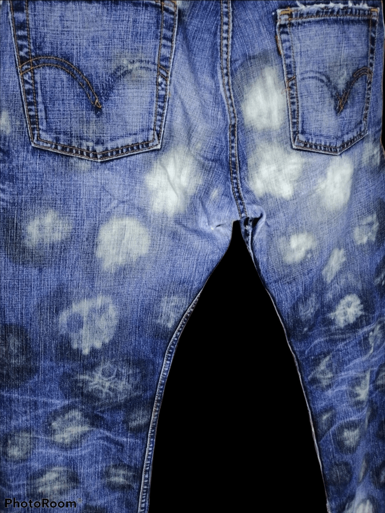 Levi's Vintage Clothing Levi's Bleach Snow Design Acids Wash Slim Straight Size US 35 - 6 Thumbnail