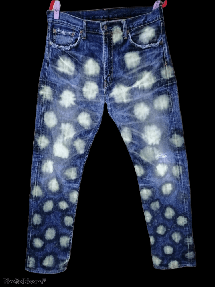 Levi's Vintage Clothing Levi's Bleach Snow Design Acids Wash Slim Straight Size US 35 - 1 Thumbnail