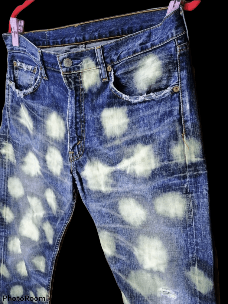 Levi's Vintage Clothing Levi's Bleach Snow Design Acids Wash Slim Straight Size US 35 - 3 Thumbnail