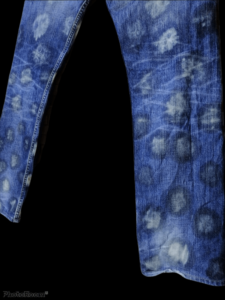 Levi's Vintage Clothing Levi's Bleach Snow Design Acids Wash Slim Straight Size US 35 - 7 Thumbnail