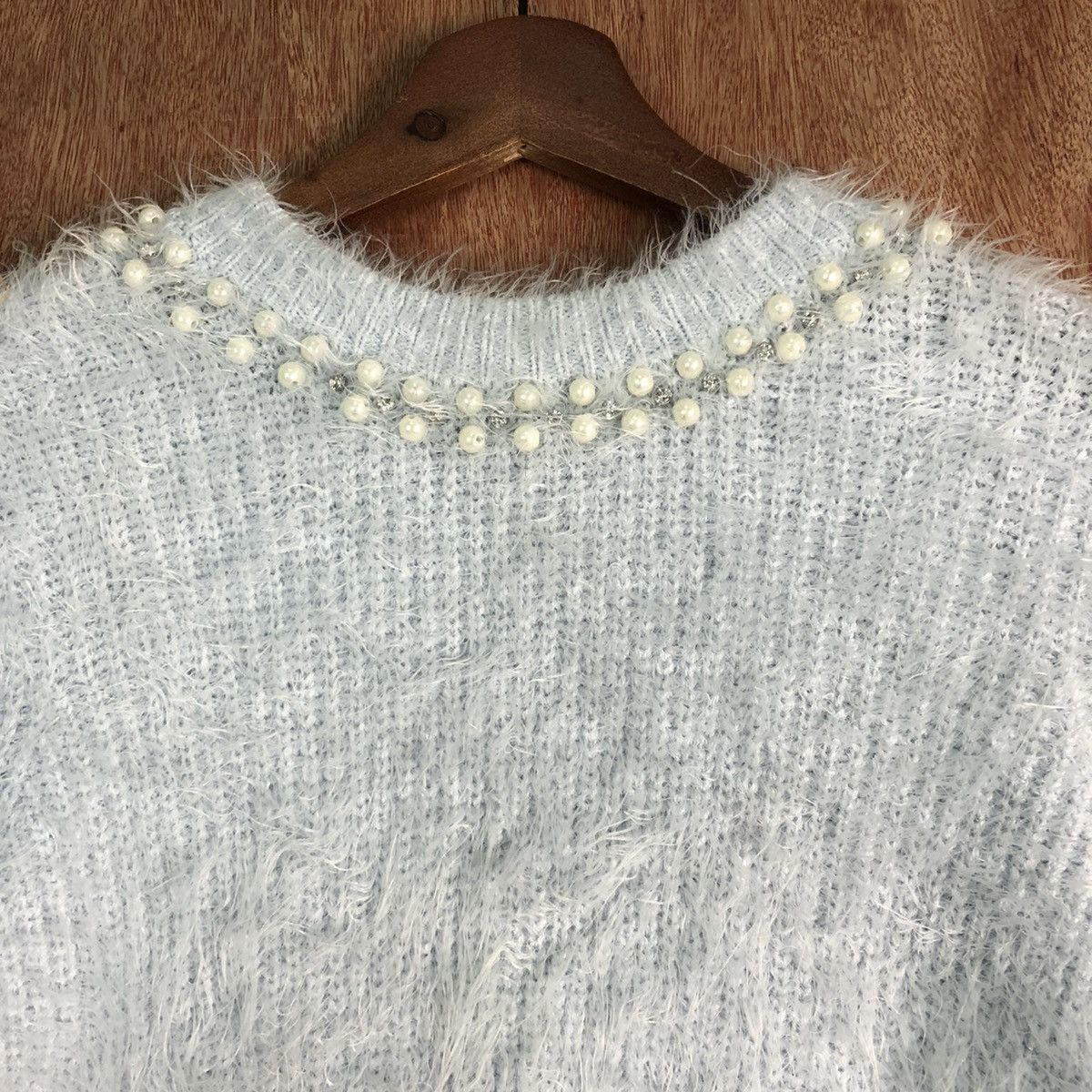 Homespun Knitwear JAPAN INGNI SOFT BLUE MOHAIR KNITWEAR Size US S / EU 44-46 / 1 - 8 Thumbnail