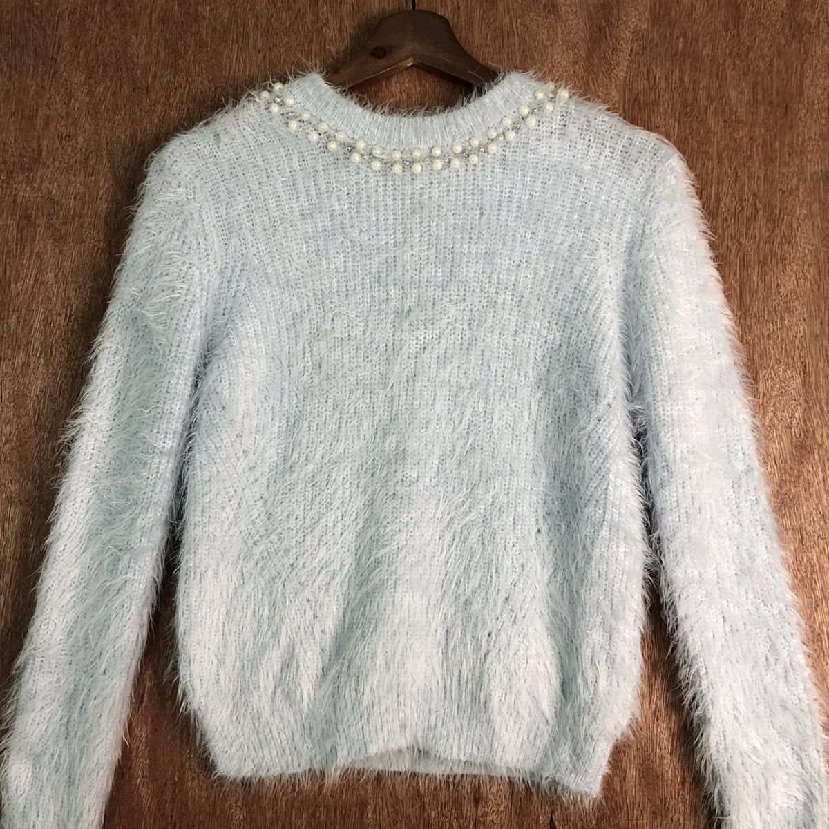 Homespun Knitwear JAPAN INGNI SOFT BLUE MOHAIR KNITWEAR Size US S / EU 44-46 / 1 - 3 Thumbnail