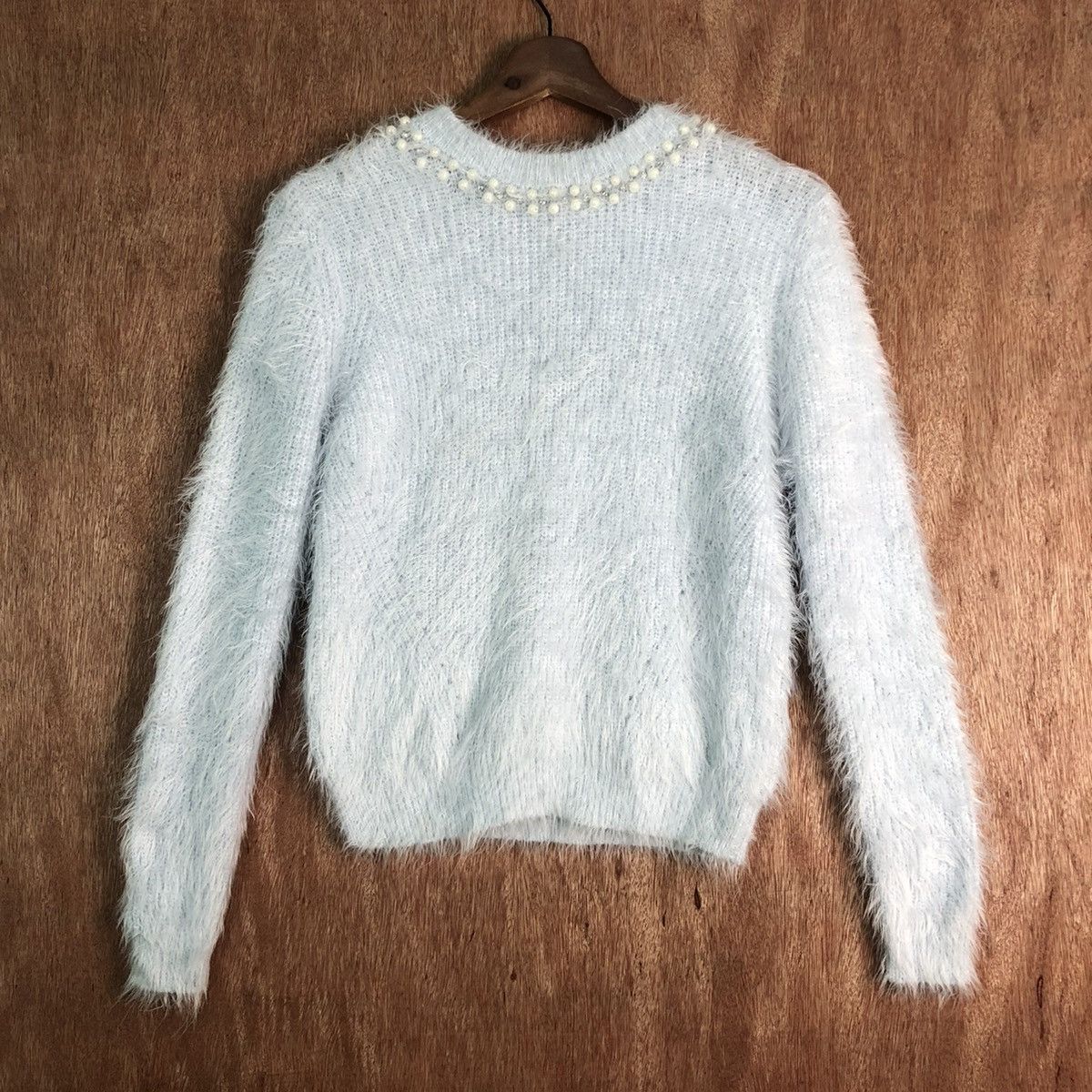 Homespun Knitwear JAPAN INGNI SOFT BLUE MOHAIR KNITWEAR Size US S / EU 44-46 / 1 - 1 Thumbnail