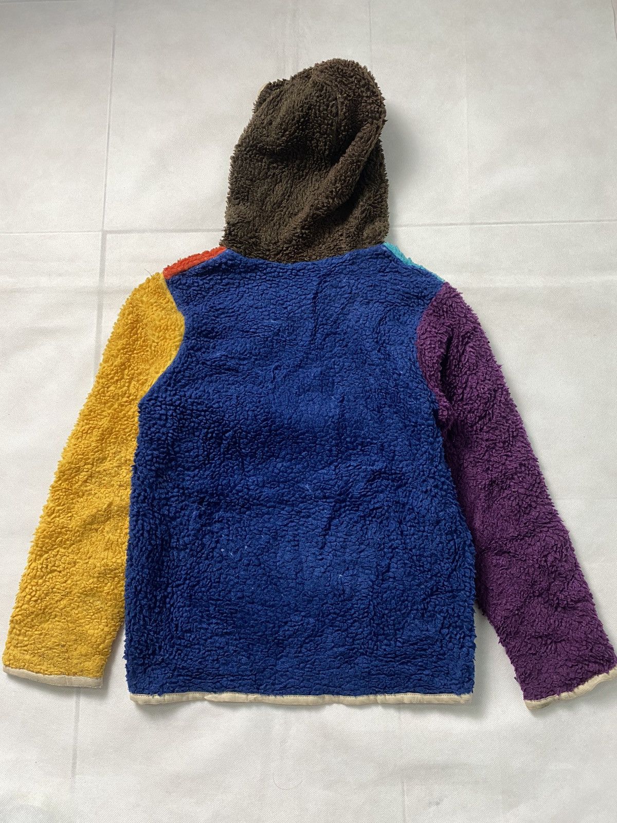 Fleece Hoodie Colorblock Blue Mart Works