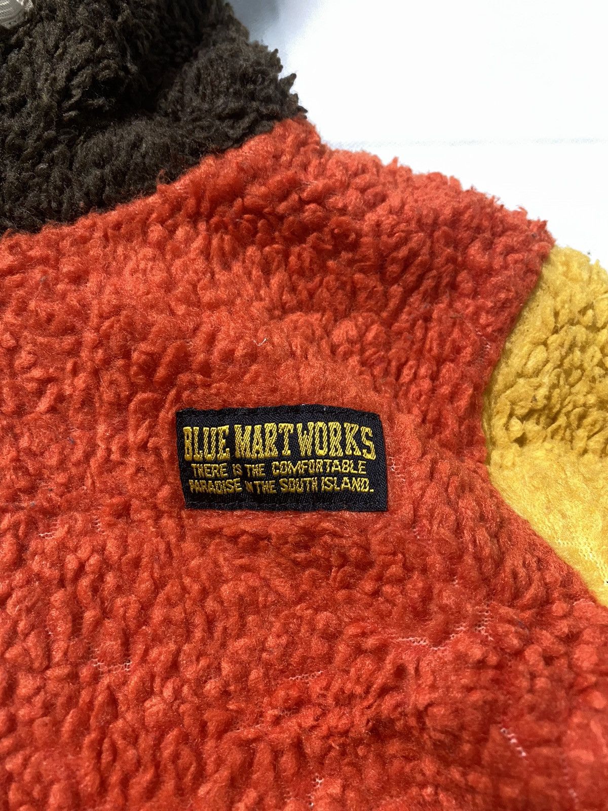 Fleece Hoodie Colorblock Blue Mart Works