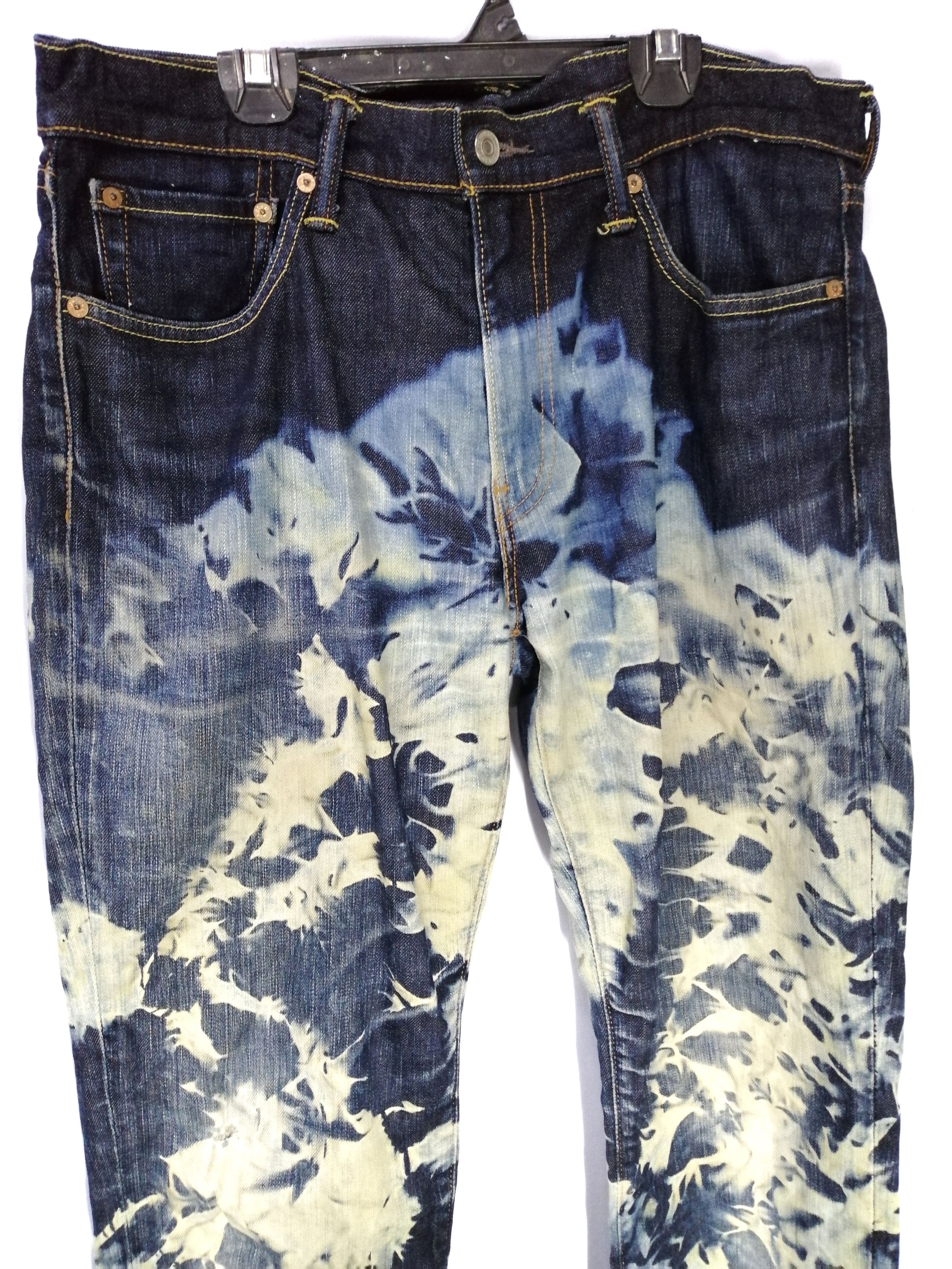 Levi's Vintage Clothing Levi's Bleach Tie Dye Slim Fit Size US 35 - 2 Thumbnail