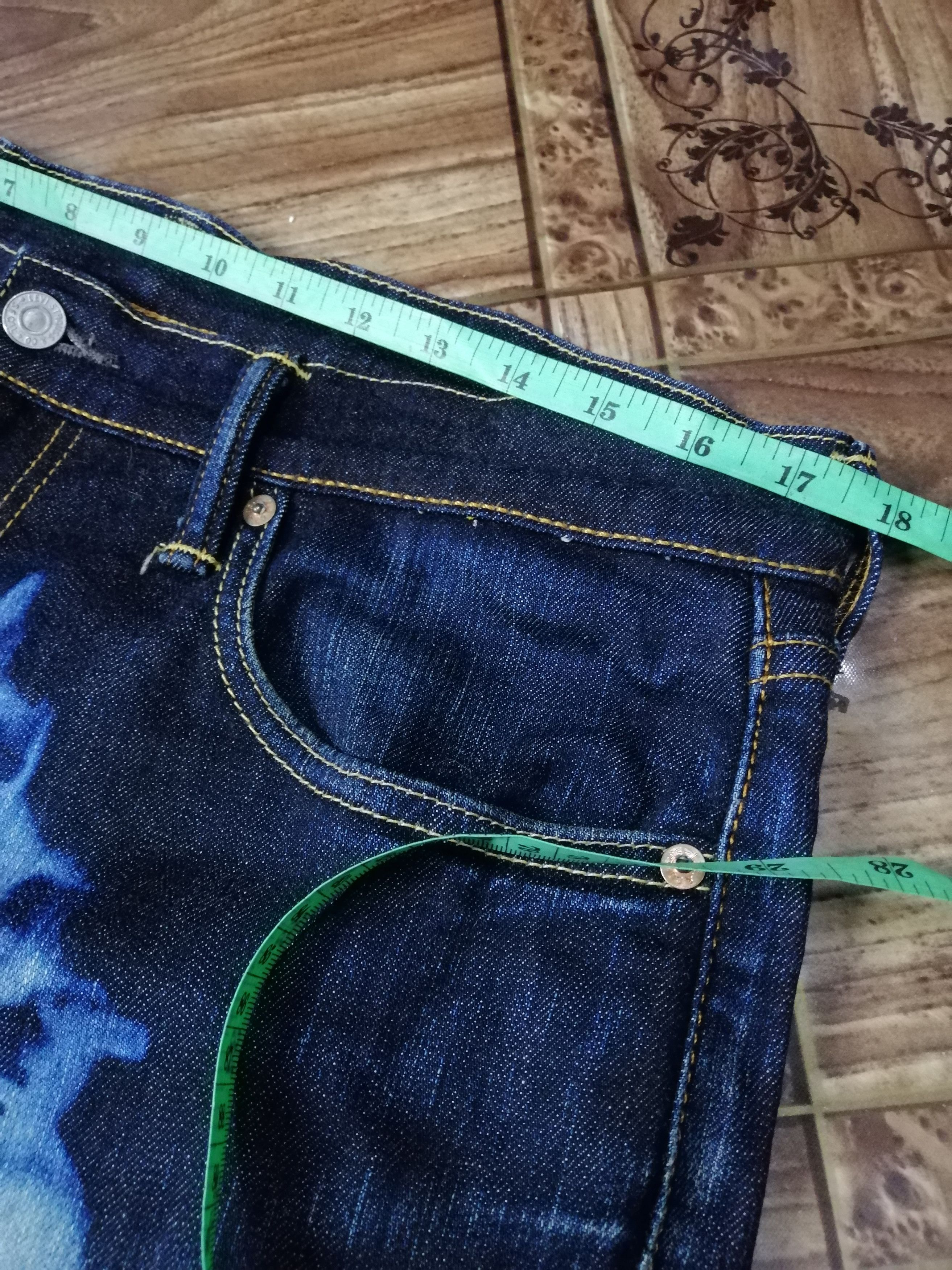 Levi's Vintage Clothing Levi's Bleach Tie Dye Slim Fit Size US 35 - 8 Thumbnail