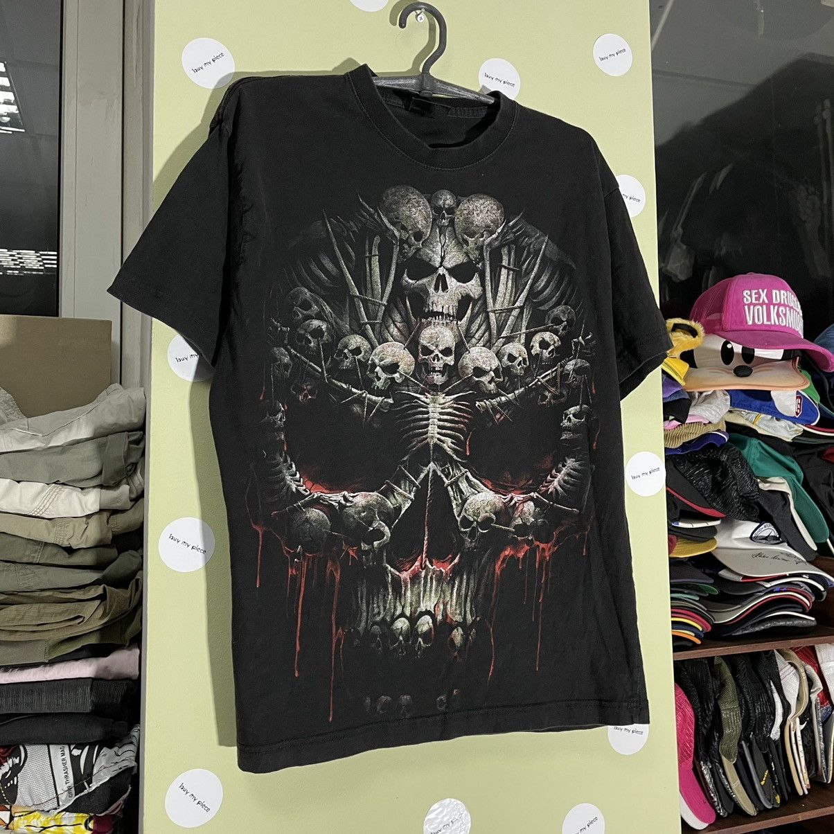 Vintage Vintage Y2K Tee Skulls Face Vamp Devil Dead 666 M Size US M / EU 48-50 / 2 - 3 Thumbnail