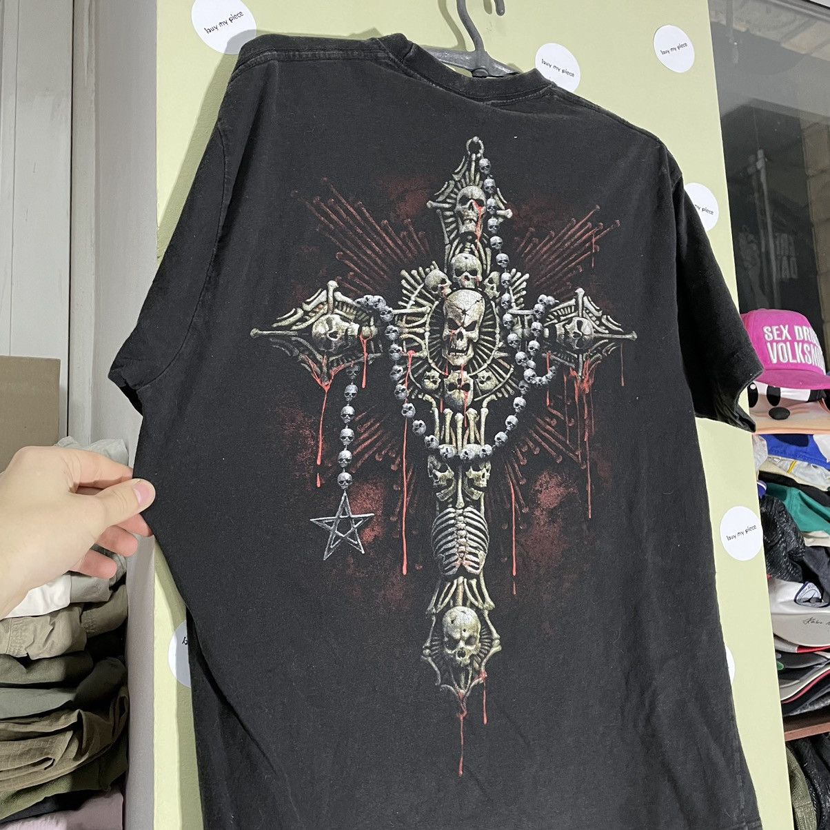 Vintage Vintage Y2K Tee Skulls Face Vamp Devil Dead 666 M Size US M / EU 48-50 / 2 - 5 Thumbnail