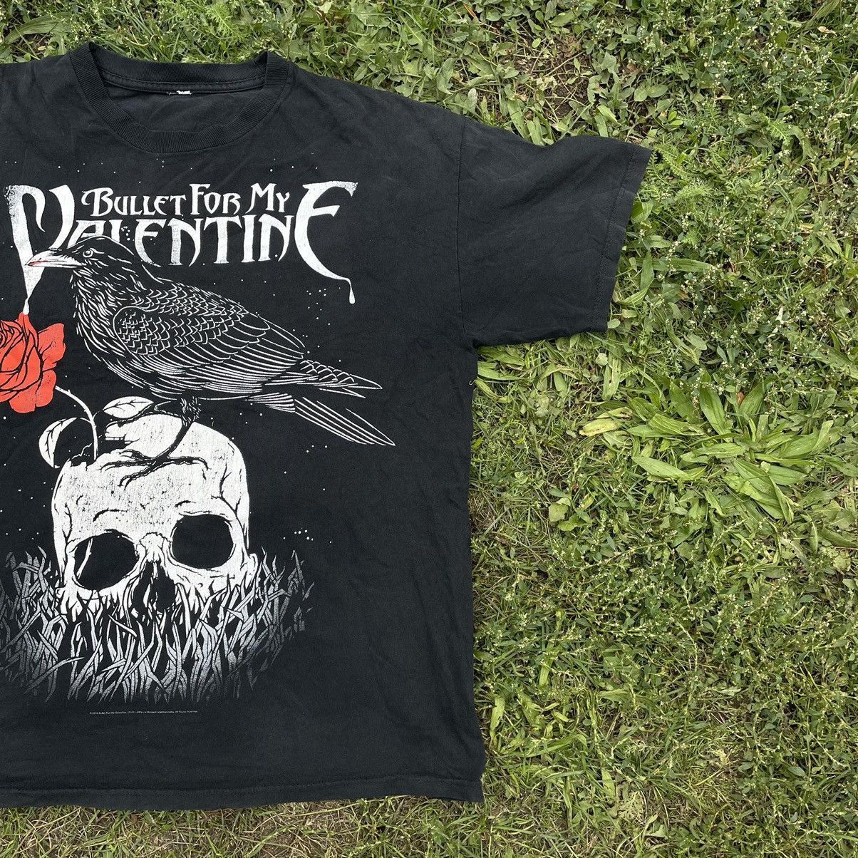 Vintage Vintage Y2K Goth Band Graphic Tee Black Skull Baggy Slim XL Size US XL / EU 56 / 4 - 3 Thumbnail