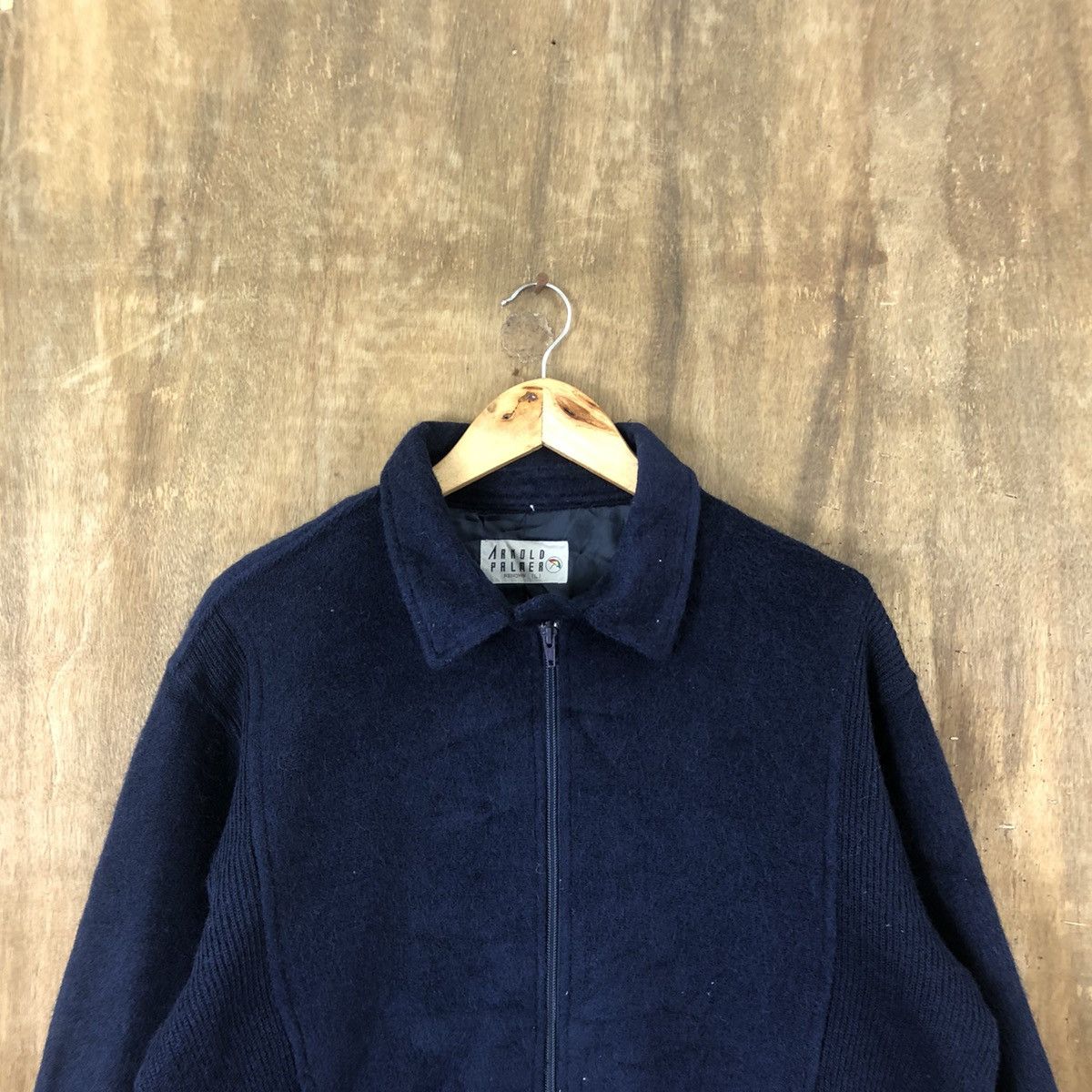 Japanese Brand ARNOLD PALMER DARK BLUE WOOL VARSITY JACKET #1864 Size US L / EU 52-54 / 3 - 2 Thumbnail