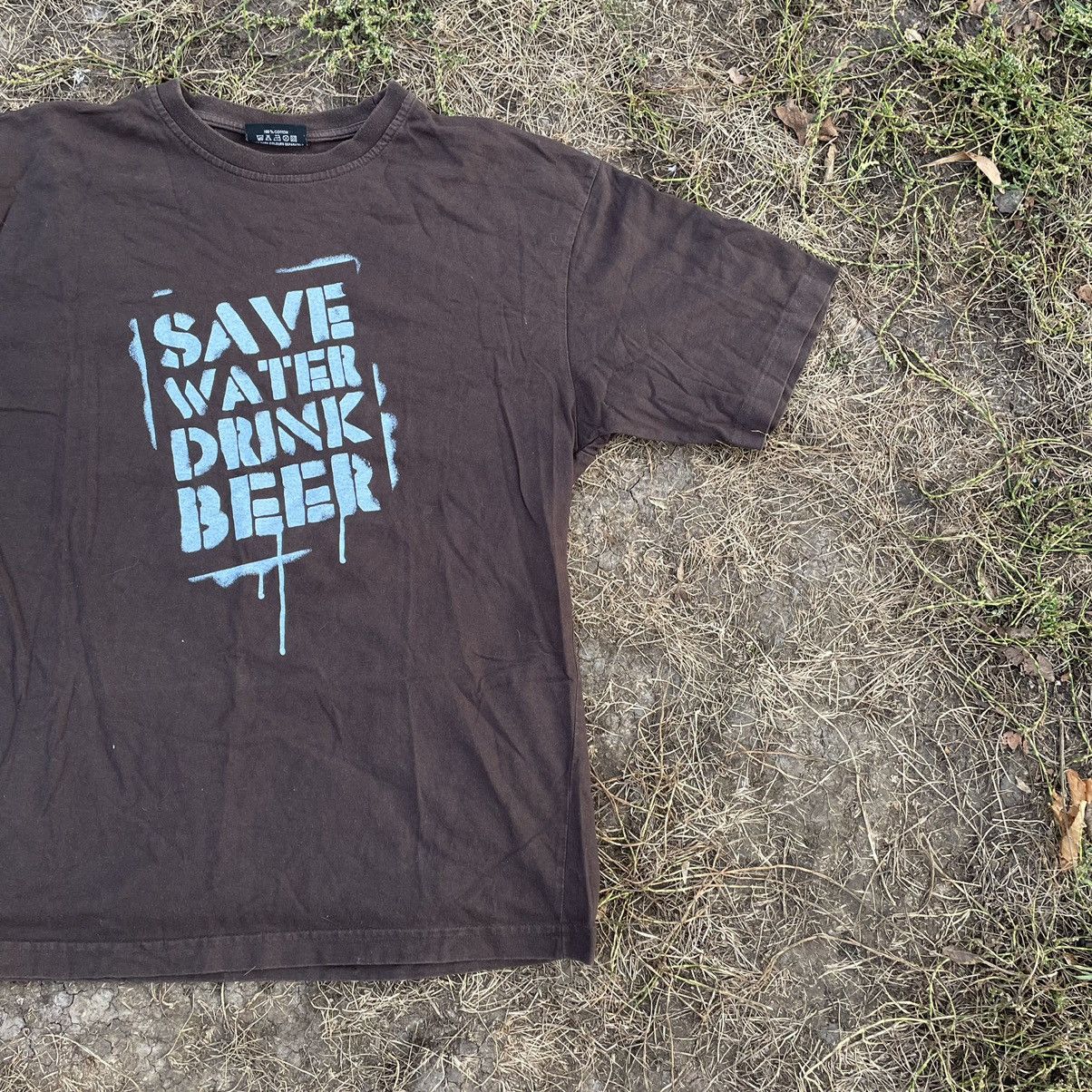 Vintage Vintage Y2K Sun Faded Graphic Tee Save Water Drink Beer L Size US L / EU 52-54 / 3 - 3 Thumbnail