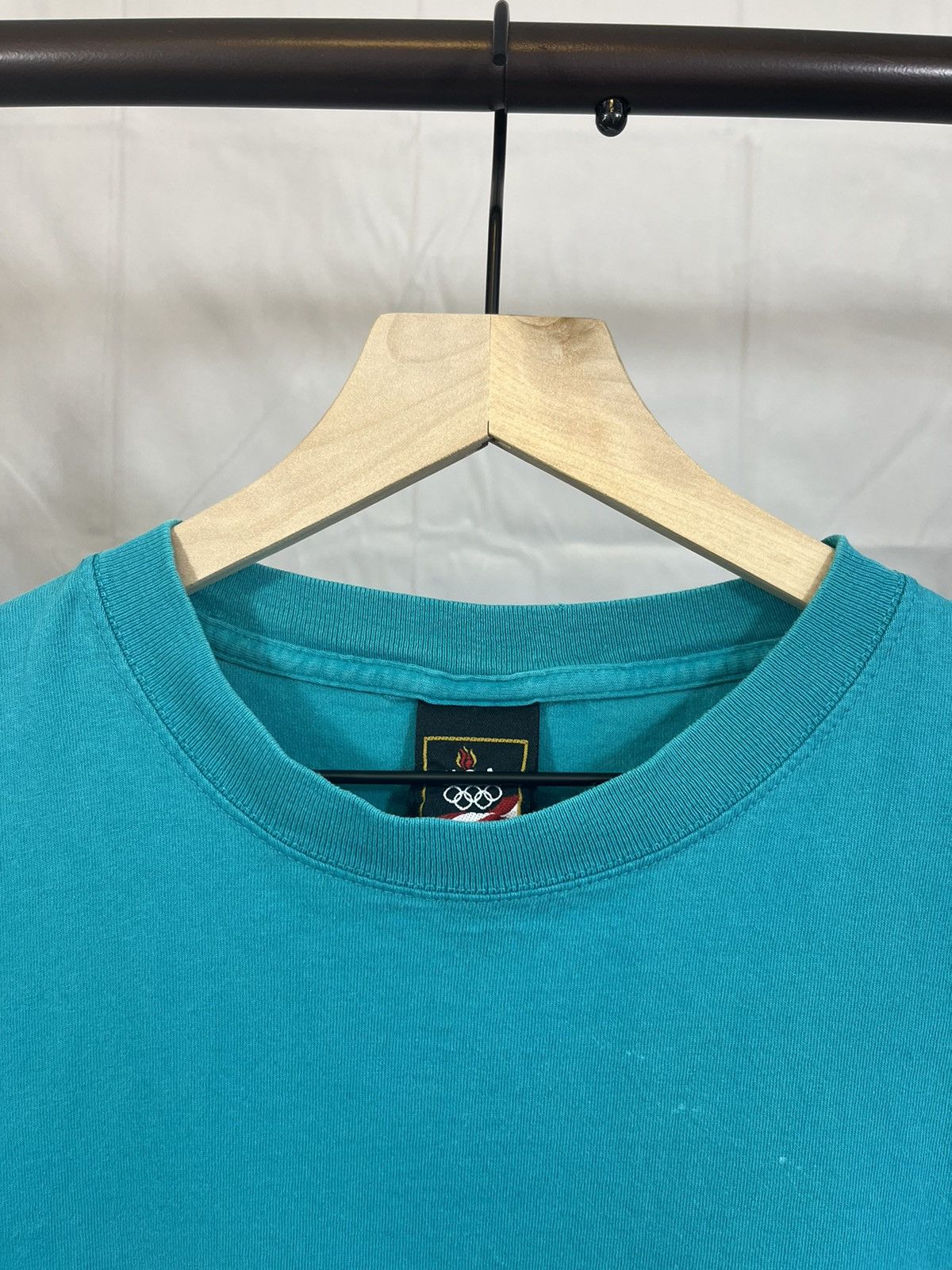 USA Olympics USA Olympics Distressed Turquoise Blue Blank Tee Size US L / EU 52-54 / 3 - 4 Thumbnail