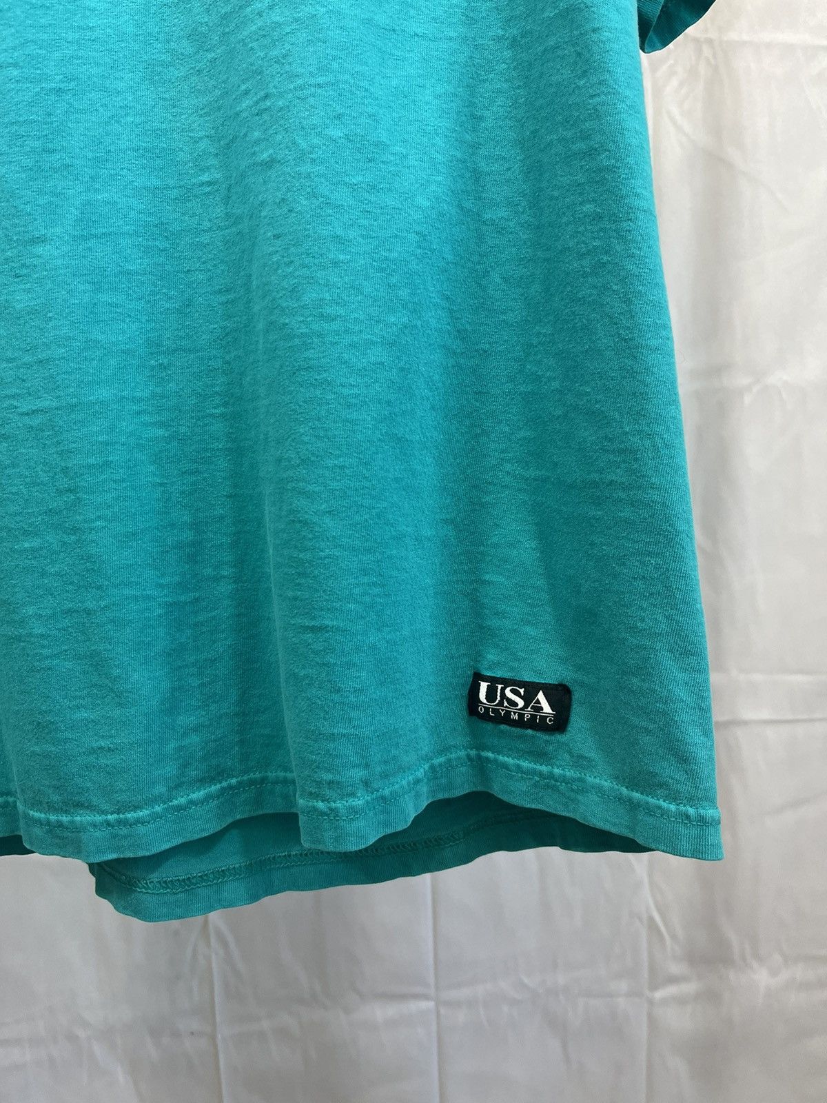USA Olympics USA Olympics Distressed Turquoise Blue Blank Tee Size US L / EU 52-54 / 3 - 6 Thumbnail