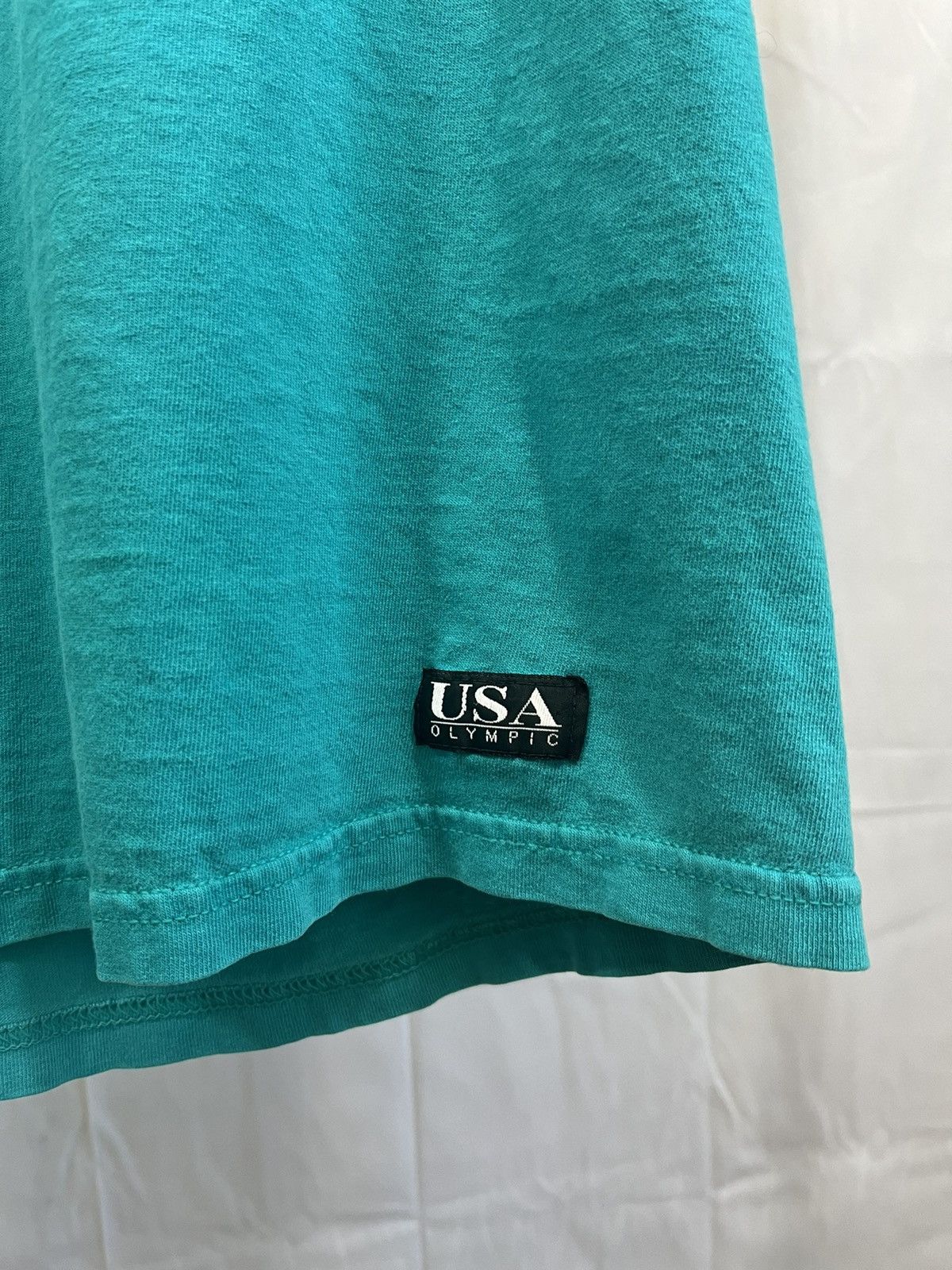 USA Olympics USA Olympics Distressed Turquoise Blue Blank Tee Size US L / EU 52-54 / 3 - 7 Thumbnail