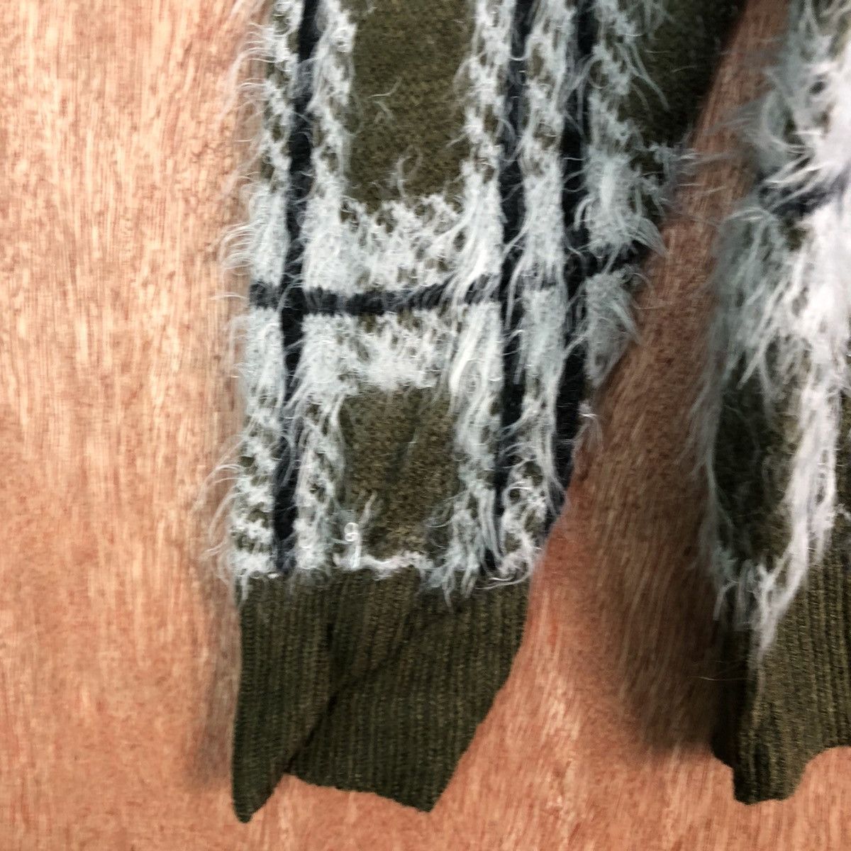 Homespun Knitwear × Japanese Brand Vintage Japan Checkered Mohair Shag Shaggy Knitwear Size US S / EU 44-46 / 1 - 6 Thumbnail