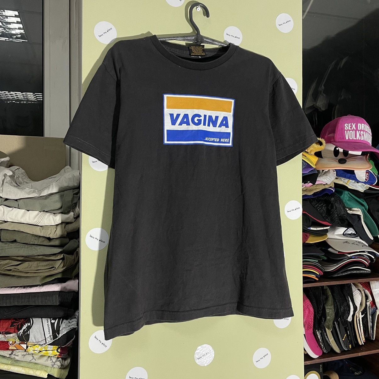 Vintage Vintage Y2K PornoStar “ Vagina Logo Sex “ Buymypiece Tee 90s Size US M / EU 48-50 / 2 - 2 Thumbnail