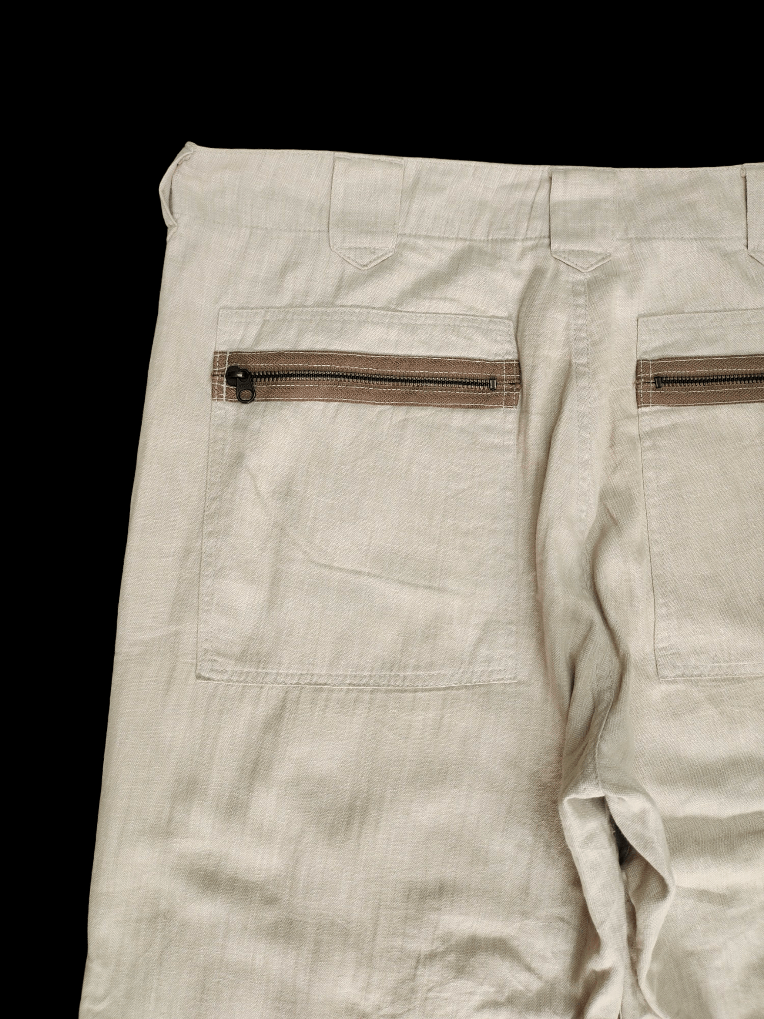 Hysteric Glamour Wide Leg Pants Dept Linen Blend Multi Zipper Pocket Baggy Size US 36 / EU 52 - 12 Thumbnail