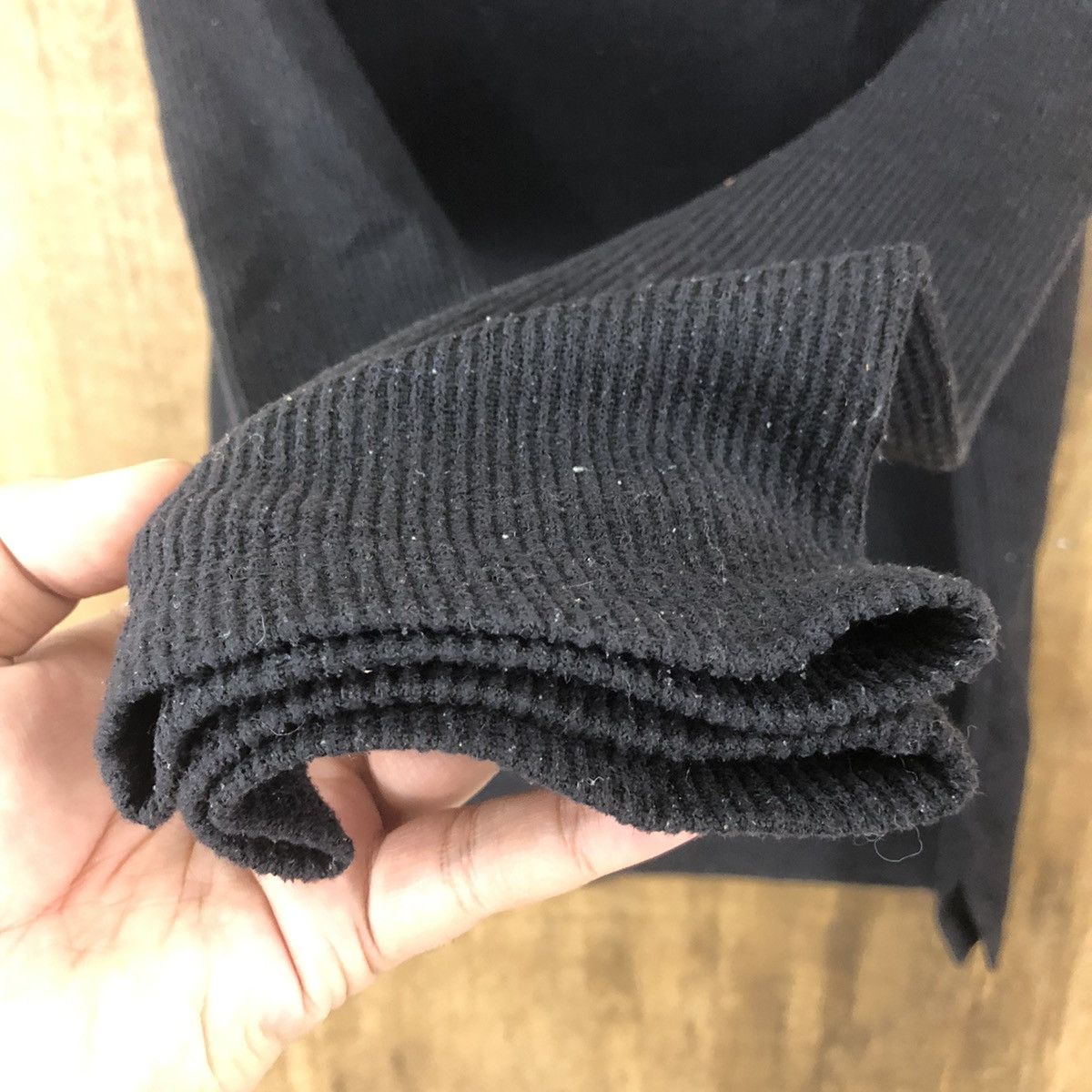 Aran Isles Knitwear × Japanese Brand Vintage Apoy Turtle neck Black Sweater Knitwear #018 Size US L / EU 52-54 / 3 - 4 Thumbnail