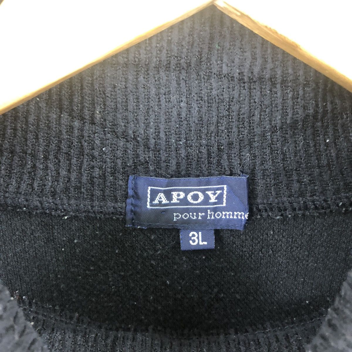 Aran Isles Knitwear × Japanese Brand Vintage Apoy Turtle neck Black Sweater Knitwear #018 Size US L / EU 52-54 / 3 - 5 Thumbnail