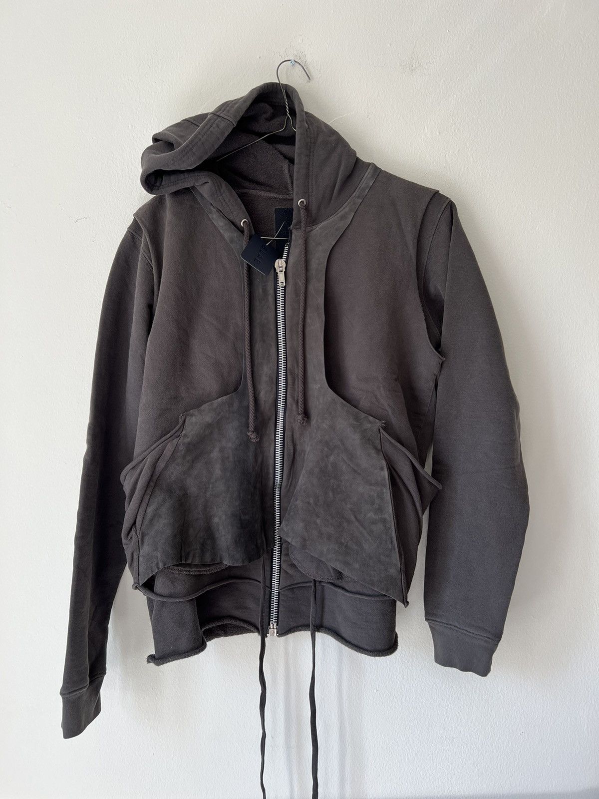 Rick Owens RICK OWENS SLAB FW01 MULTILAYERED HOODIE | Grailed