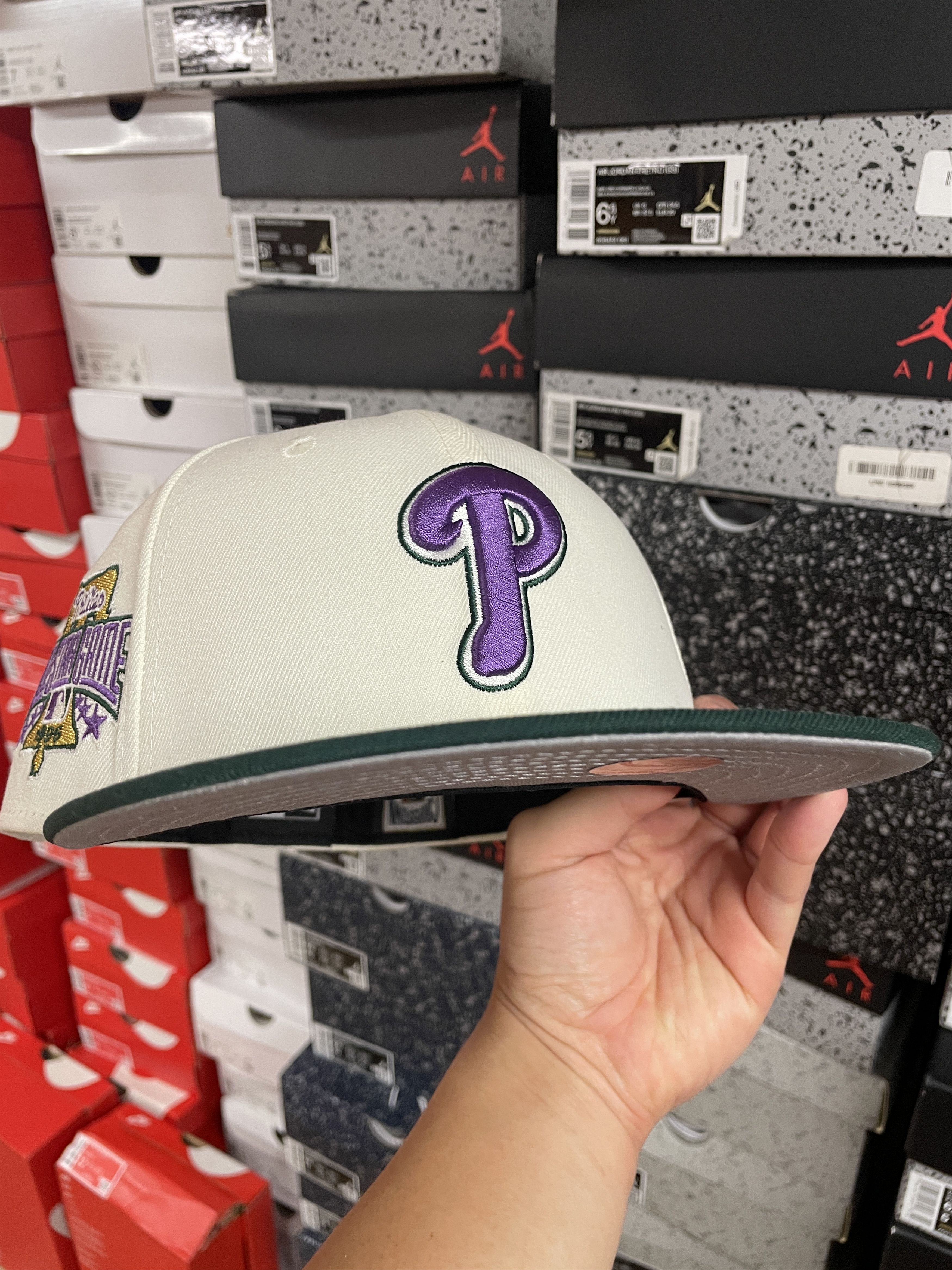 MLB × New Era 7 3/8 Panna Cotta Philadelphia Phillies Bklyn Caps All Star Size ONE SIZE - 6 Thumbnail