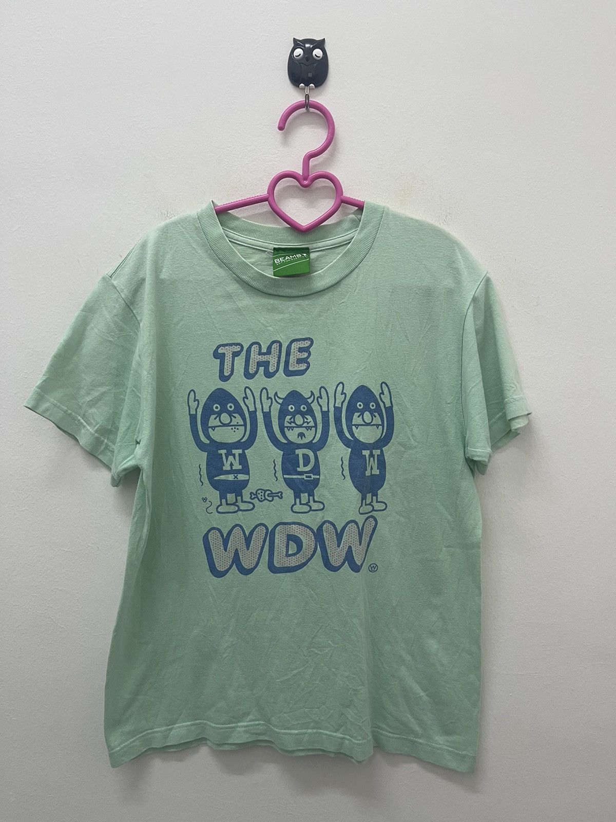 image of Beams Plus x Vintage Beams The Wdw Tee in Green, Men's (Size Small)