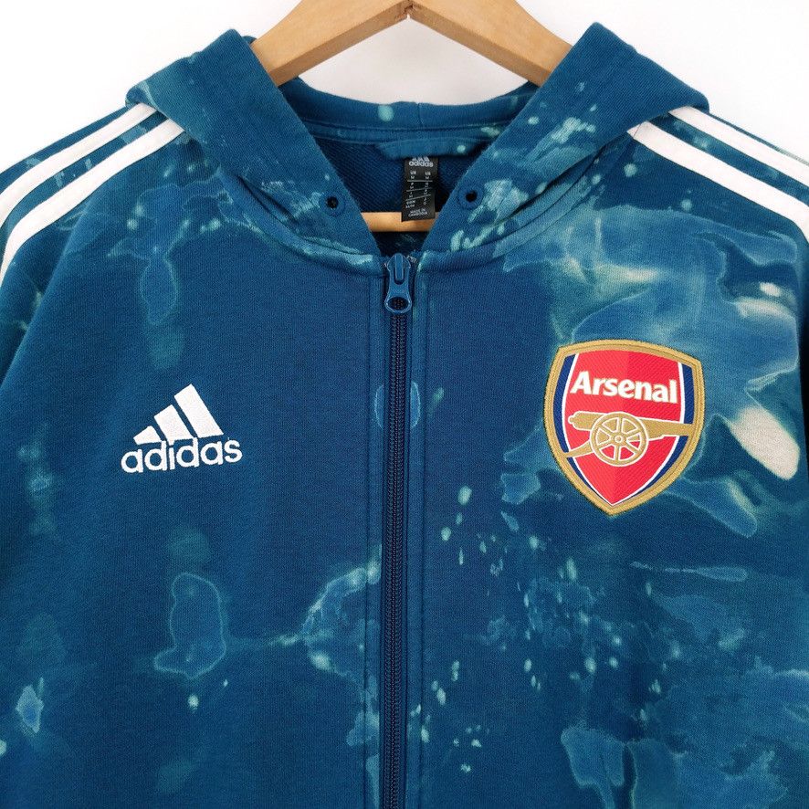 Adidas Adidas Arsenal Custom Bleached Hoodie Track Jacket Size US M / EU 48-50 / 2 - 2 Thumbnail