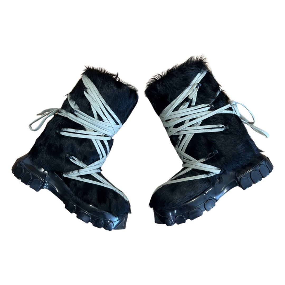 Rick Owens RICK OWENS PONY HAIR LUNAR BOOTS Size US 8 / EU 41 - 2 Thumbnail