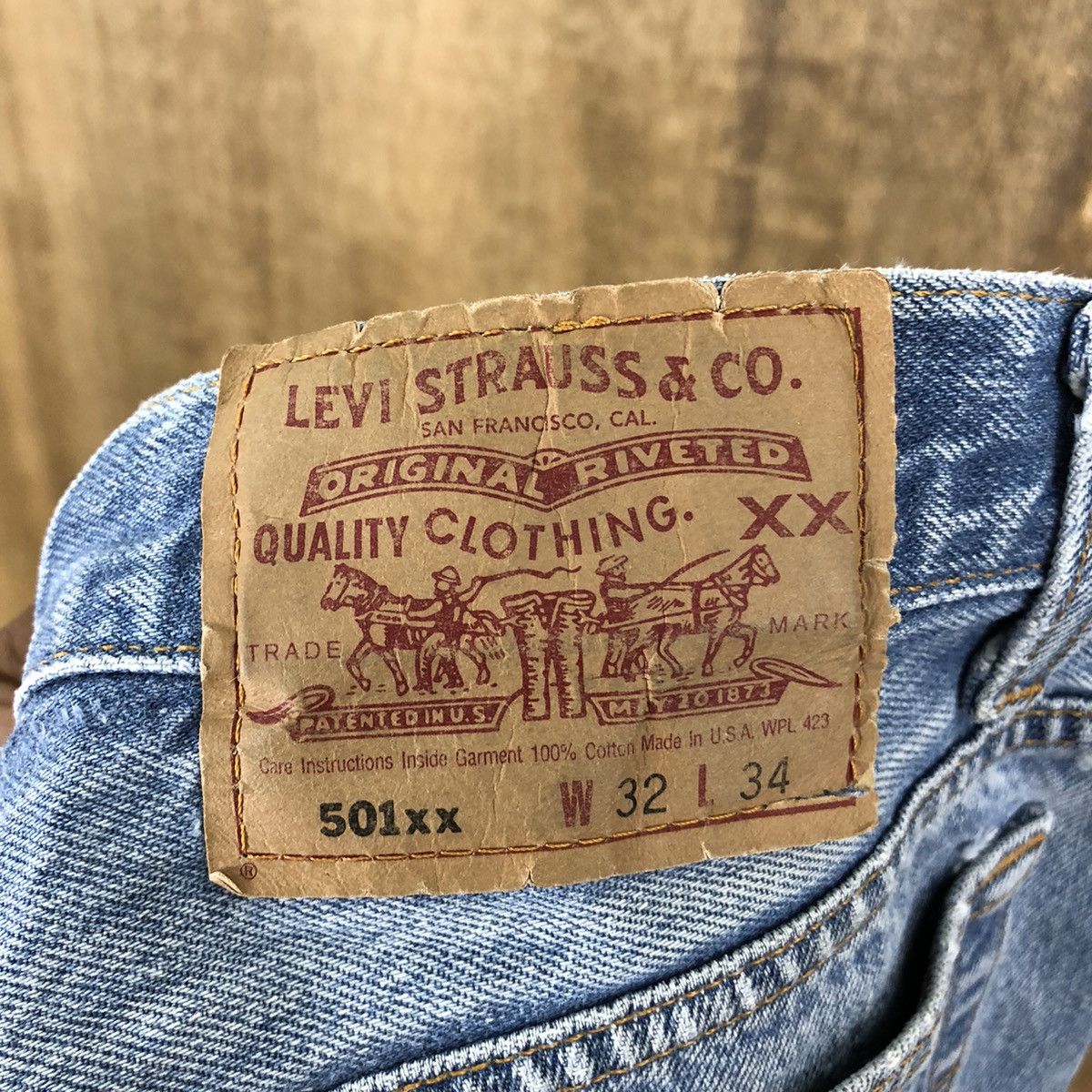 Levi's Vintage Clothing VINTAGE LEVI'S 501 USA 95' FADED BLUE JEANS PANTS #028 Size US 29 - 11 Thumbnail