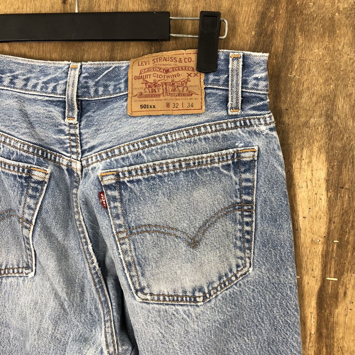 Levi's Vintage Clothing VINTAGE LEVI'S 501 USA 95' FADED BLUE JEANS PANTS #028 Size US 29 - 10 Thumbnail