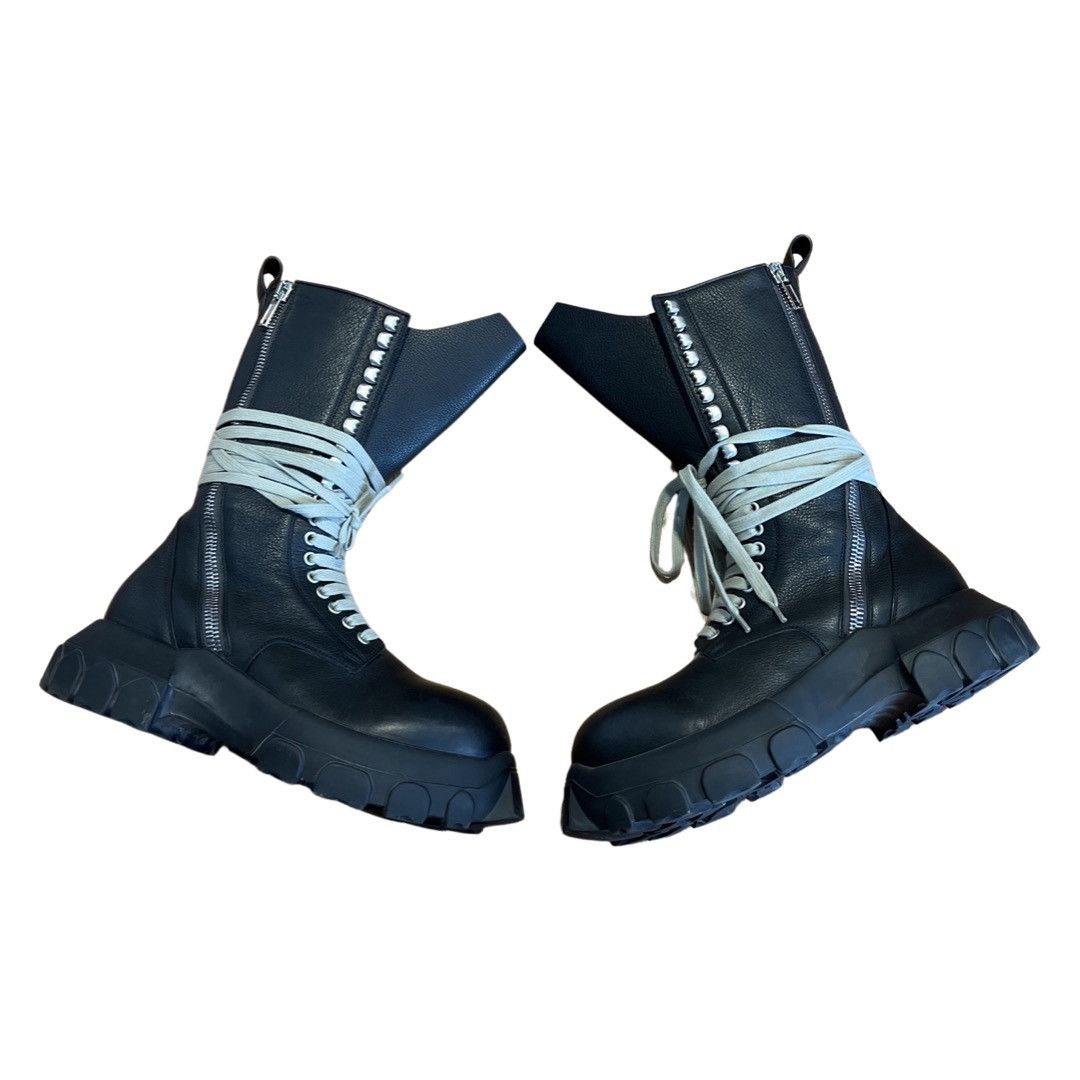 Rick Owens RICK OWENS BOZO DOUBLE ZIP LACE UP BOOTS Size US 8 / EU 41 - 2 Thumbnail