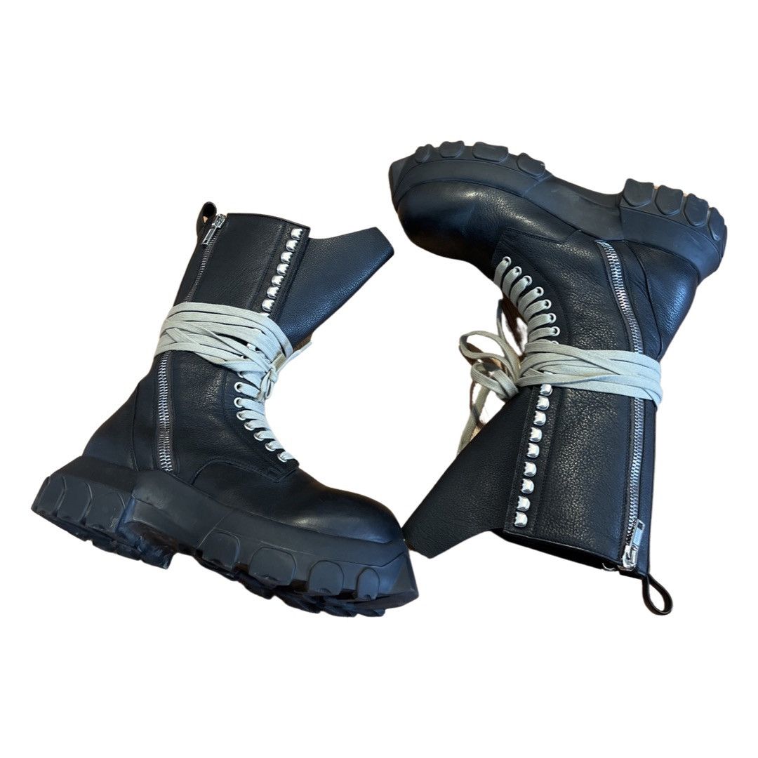 Rick Owens RICK OWENS BOZO DOUBLE ZIP LACE UP BOOTS Size US 8 / EU 41 - 3 Thumbnail