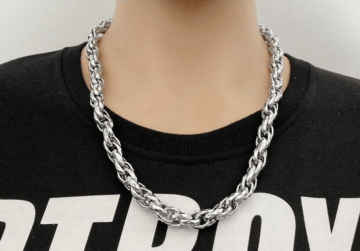 Jewelry Steel Thick Necklace Size ONE SIZE - 1 Thumbnail
