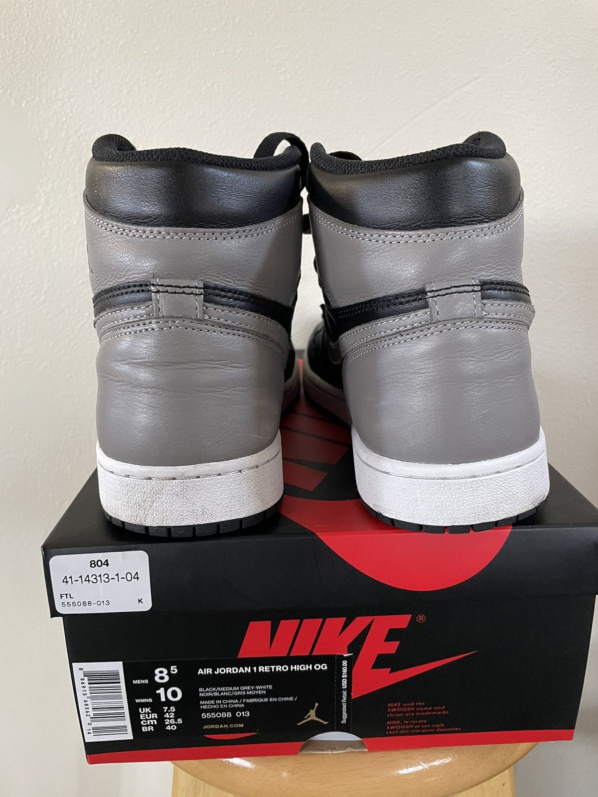 Nike Air Jordan 1 Shadow Grey 2017 Size 8.5 Size US 8.5 / EU 41-42 - 7 Thumbnail
