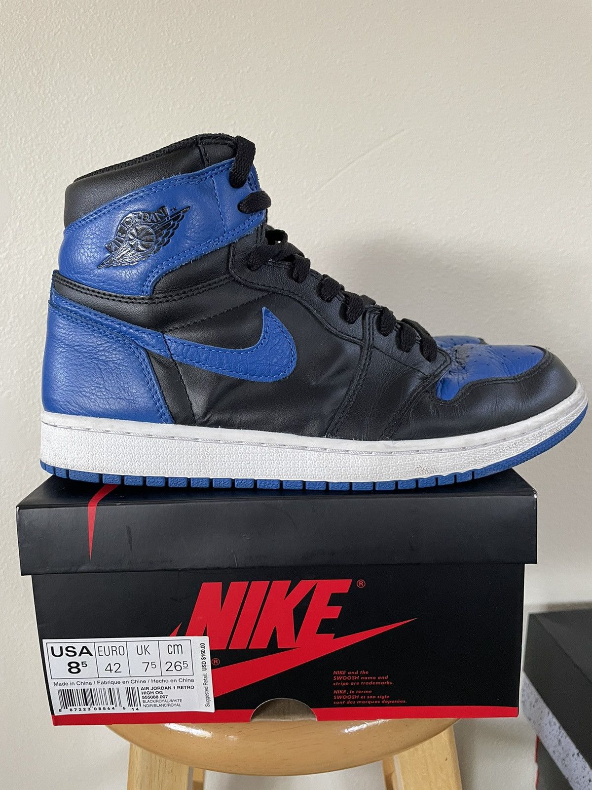 Jordan Brand × Nike Air Jordan 1 Royal Blue 2017 Size 8.5 Size US 8.5 / EU 41-42 - 1 Thumbnail
