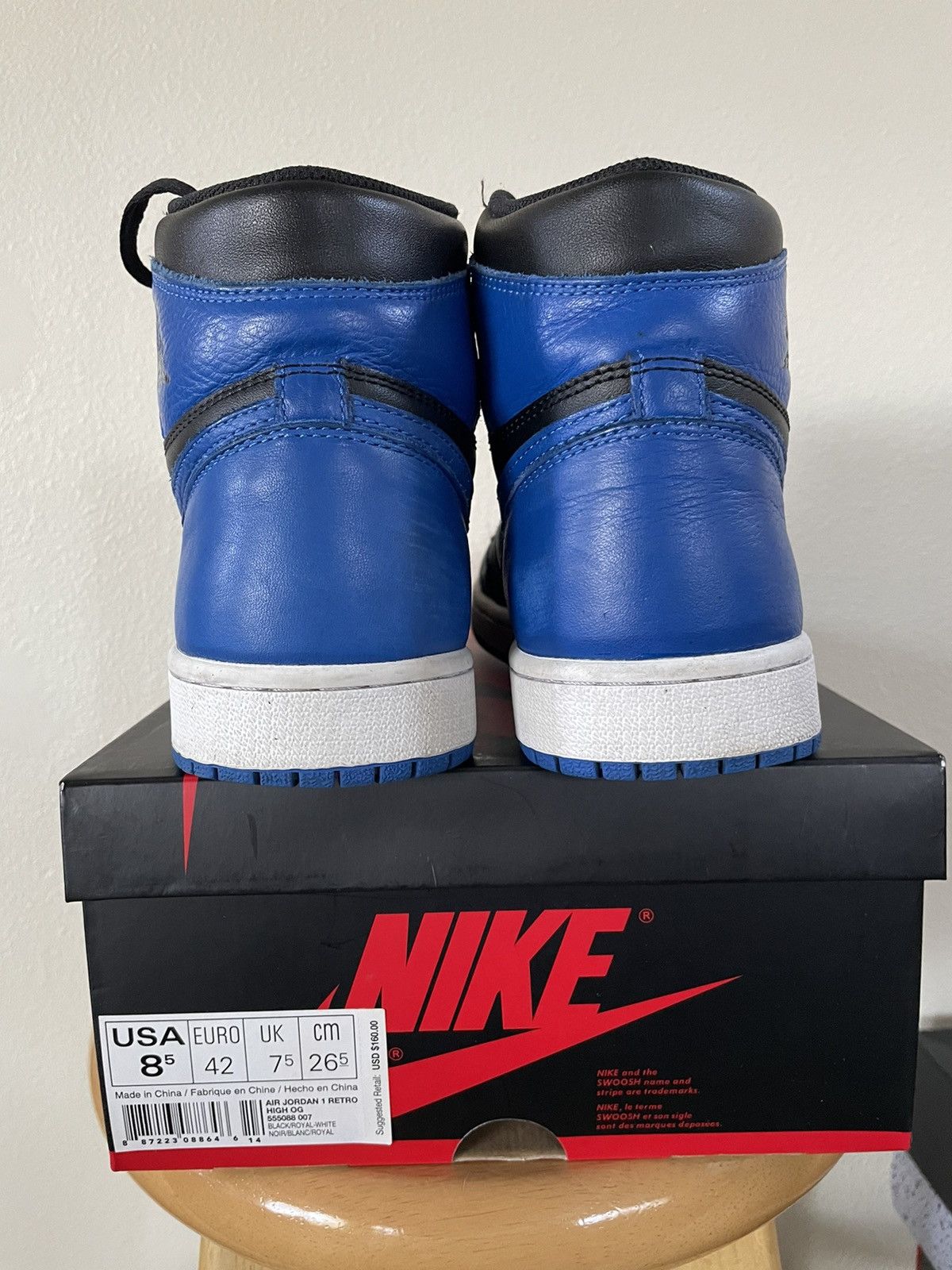 Jordan Brand × Nike Air Jordan 1 Royal Blue 2017 Size 8.5 Size US 8.5 / EU 41-42 - 5 Thumbnail