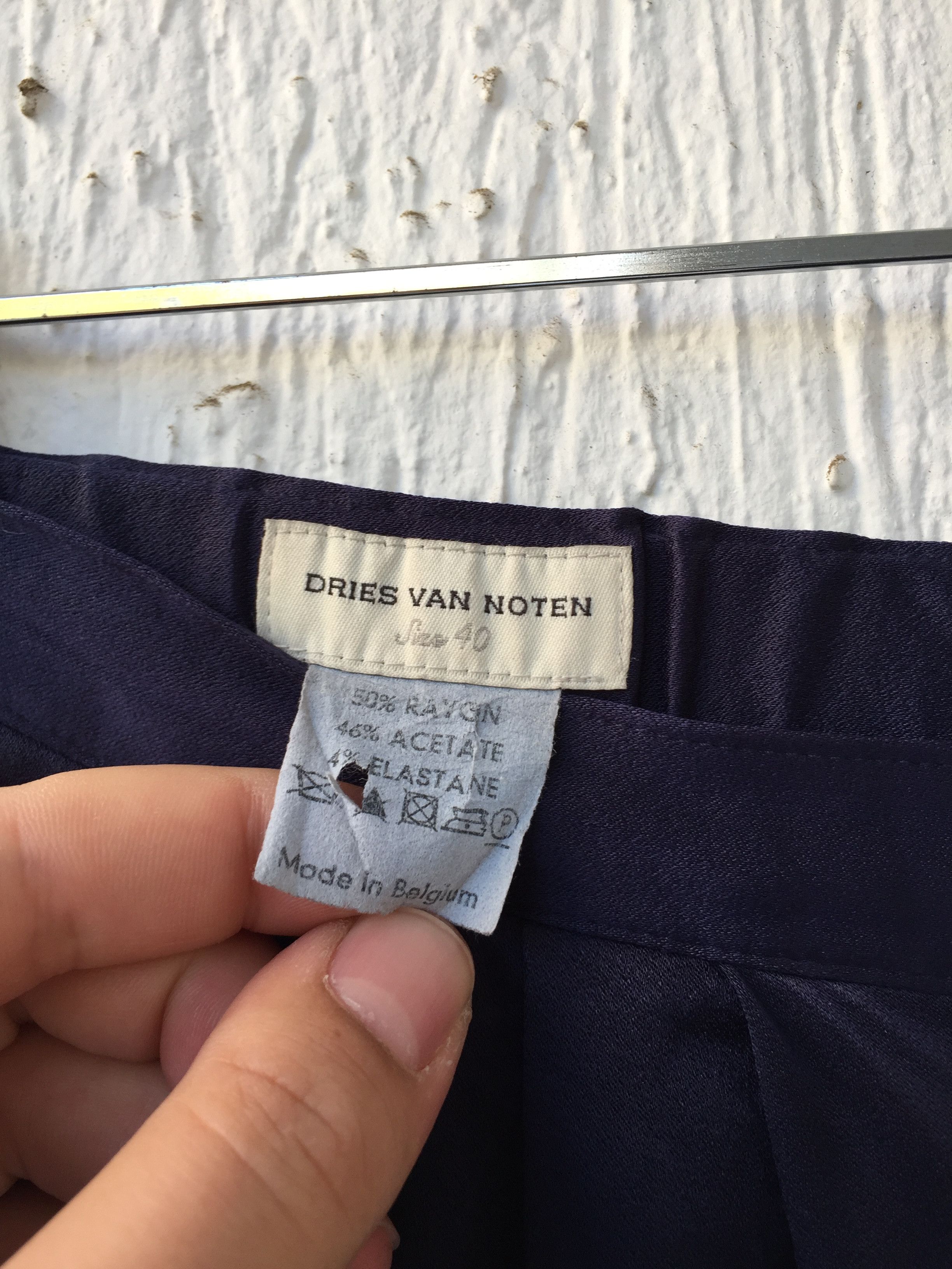 Dries Van Noten leather trimmed rayon trousers Size US 33 - 4 Thumbnail