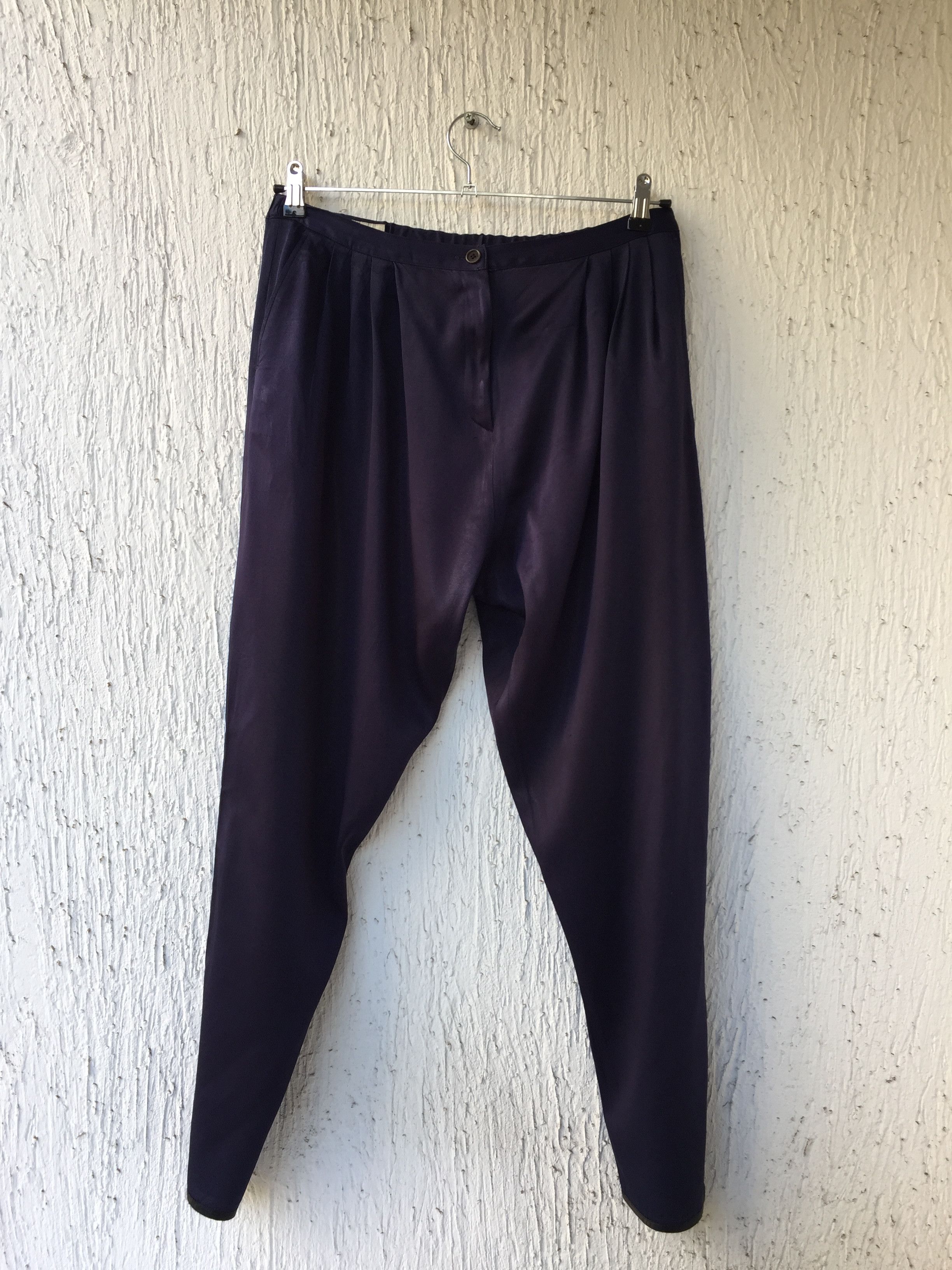 Dries Van Noten leather trimmed rayon trousers Size US 33 - 1 Thumbnail