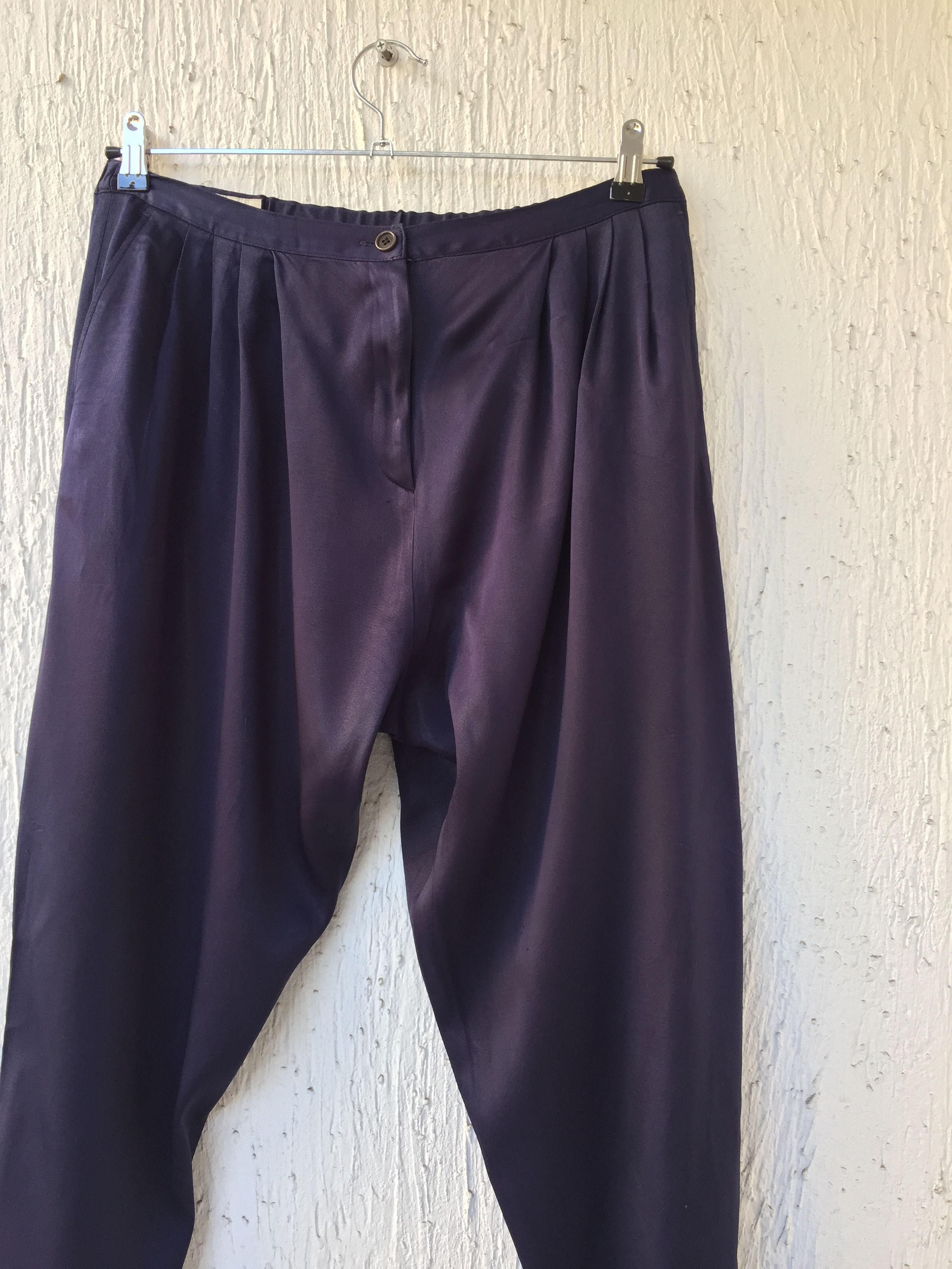 Dries Van Noten leather trimmed rayon trousers Size US 33 - 2 Thumbnail