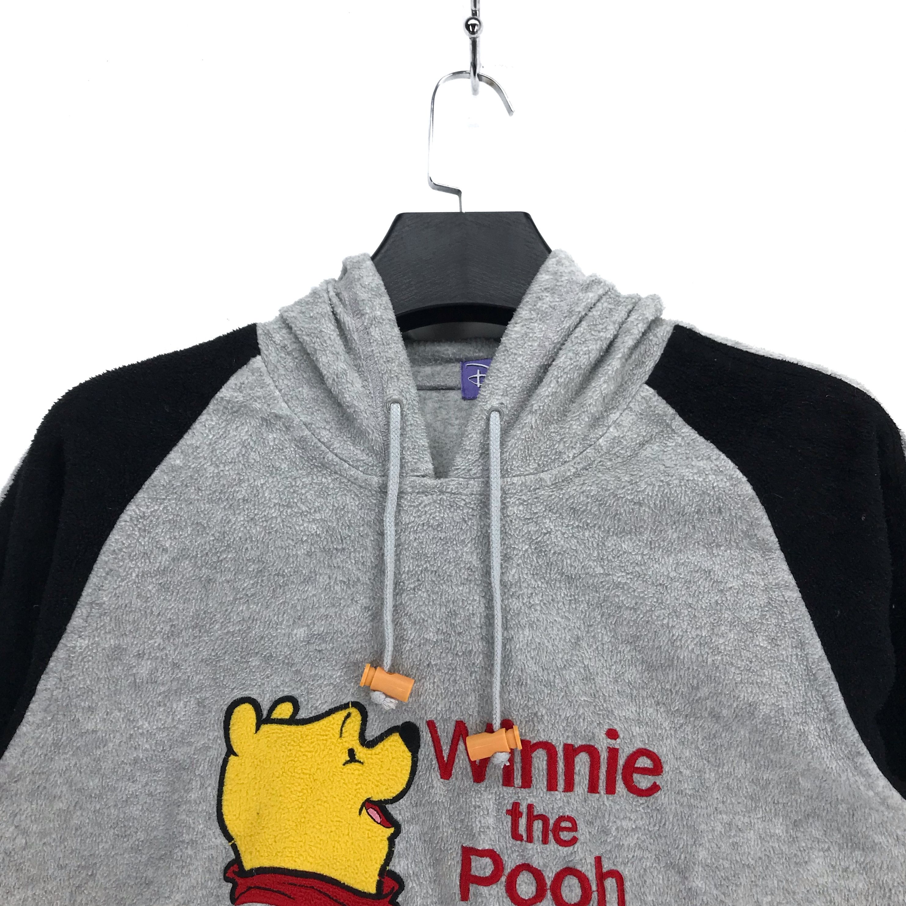Disney The Pooh Embroidery Logo Sidetape Fleece Hoodie #2487-95 Size US M / EU 48-50 / 2 - 2 Thumbnail