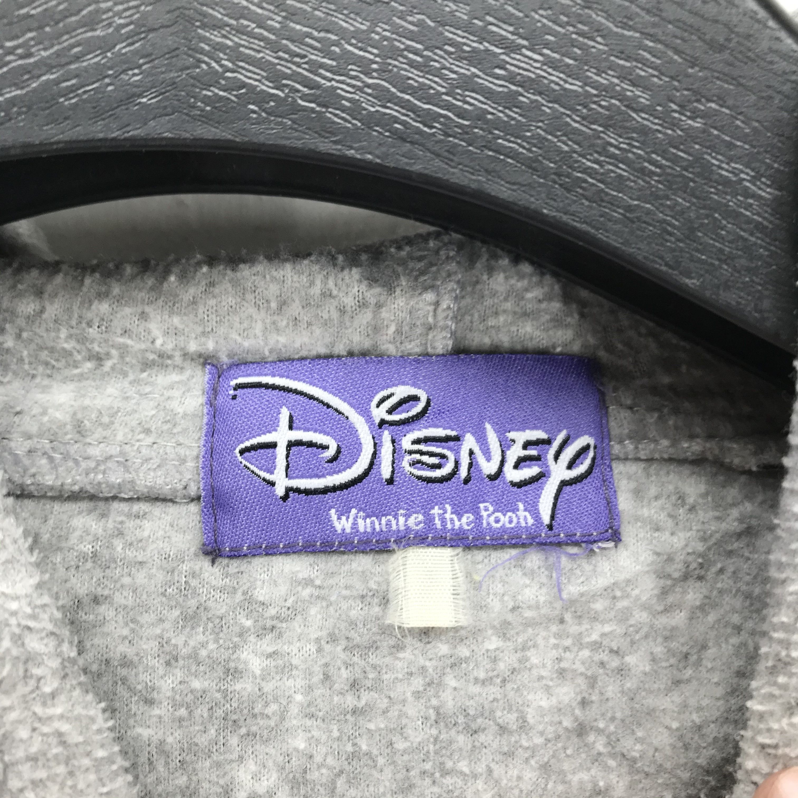 Disney The Pooh Embroidery Logo Sidetape Fleece Hoodie #2487-95 Size US M / EU 48-50 / 2 - 6 Thumbnail