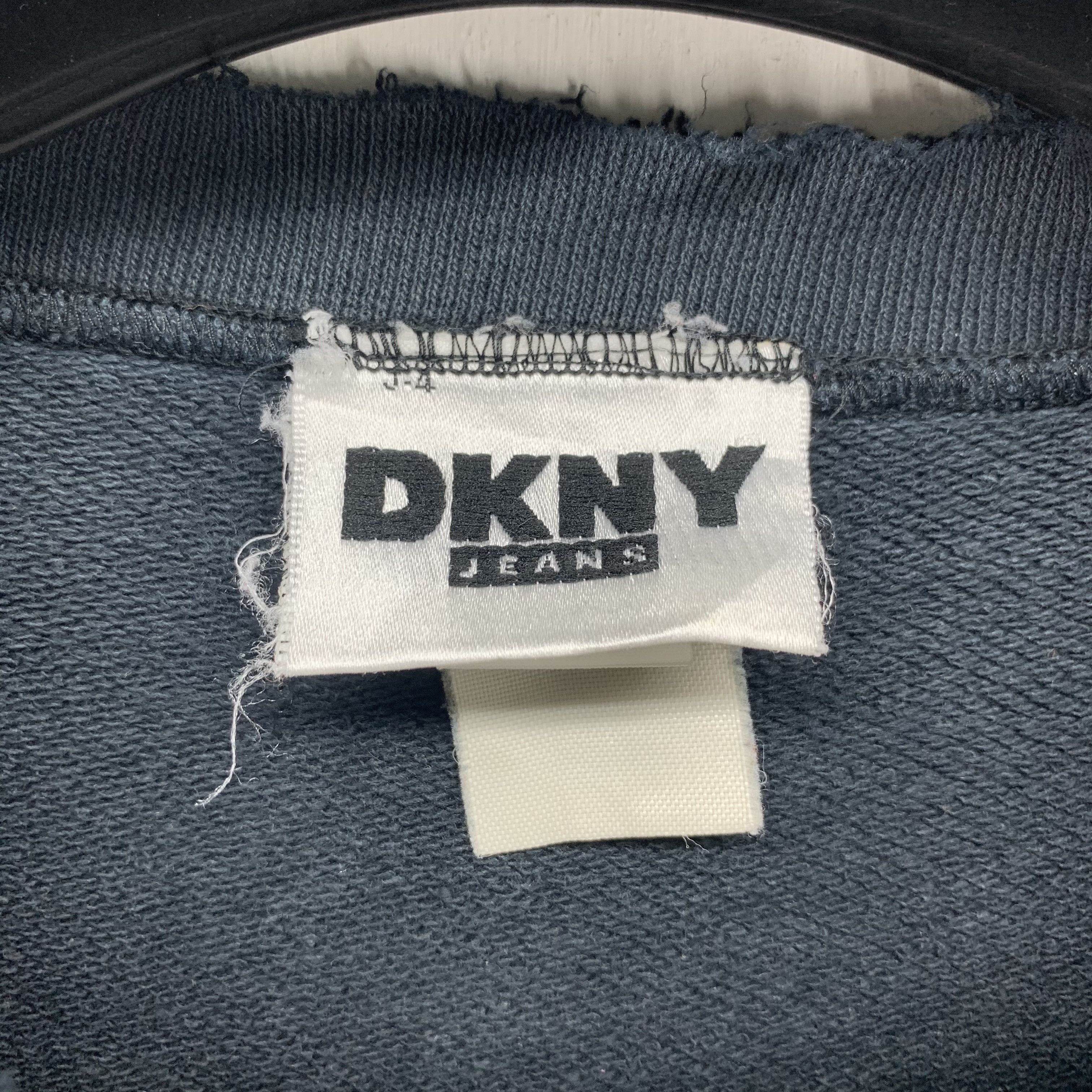DKNY Trashed DKNY Jeans Made in USA Big Logo Sweatshirt #2898-93 Size US L / EU 52-54 / 3 - 7 Thumbnail