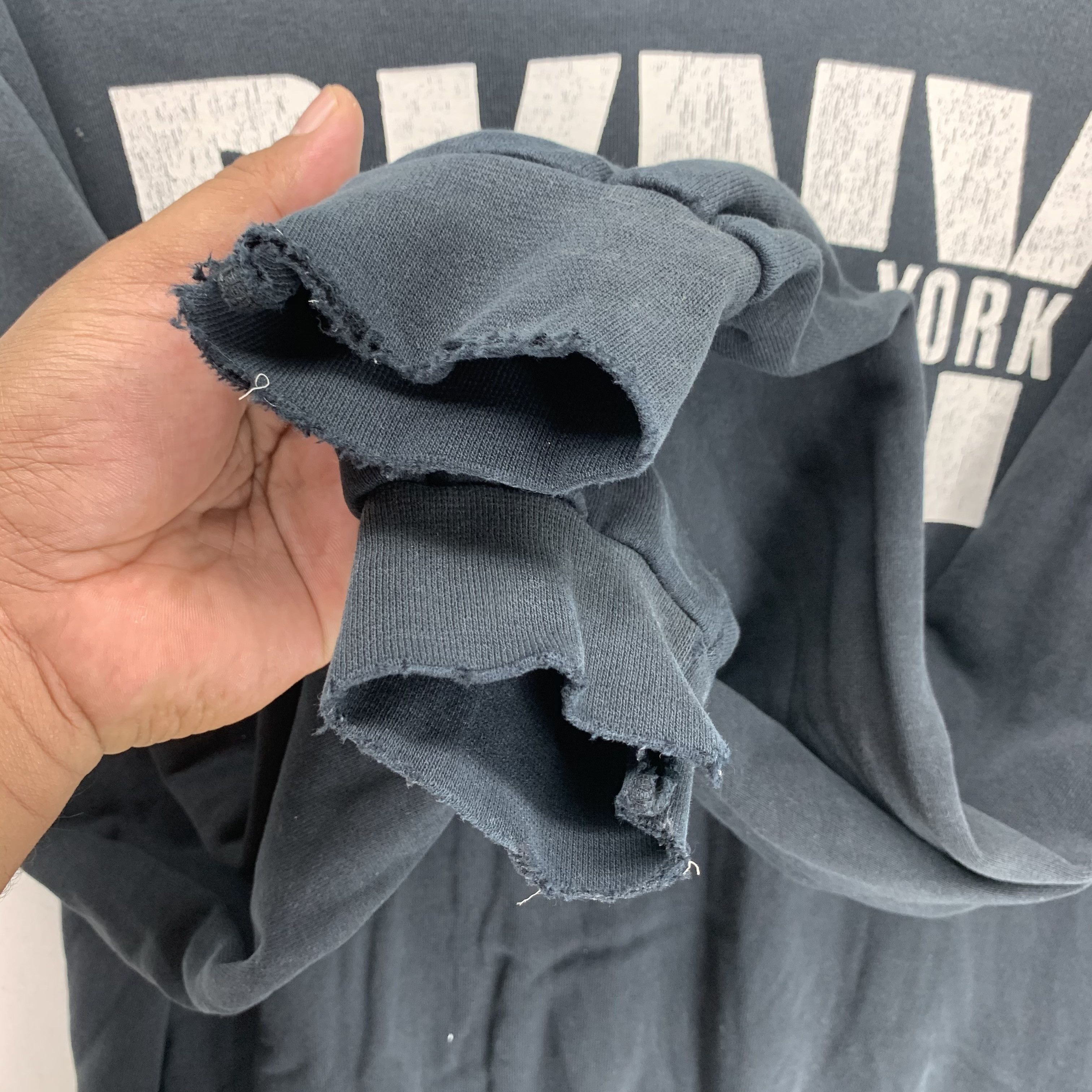 DKNY Trashed DKNY Jeans Made in USA Big Logo Sweatshirt #2898-93 Size US L / EU 52-54 / 3 - 6 Thumbnail